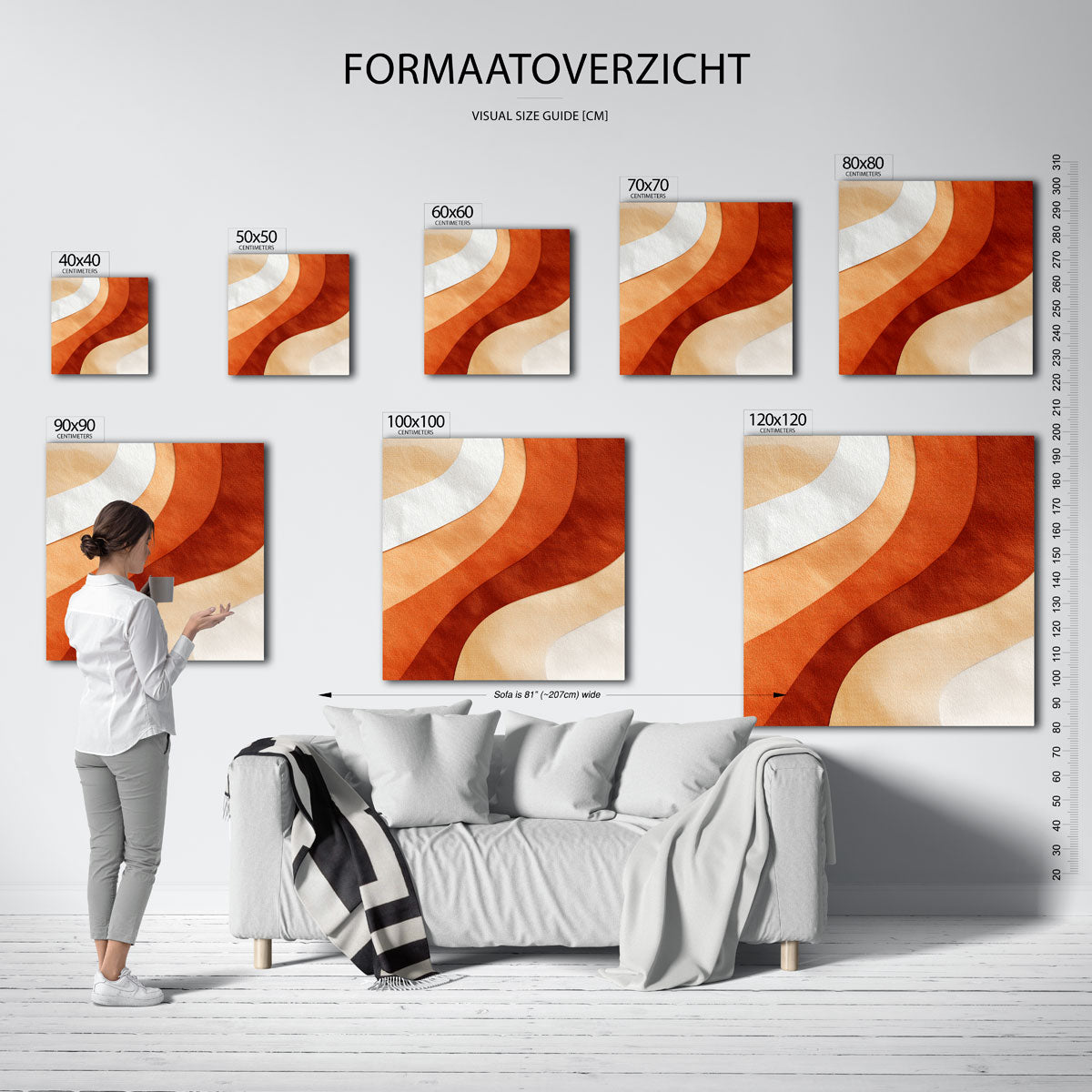 Golvende lijnen Poster