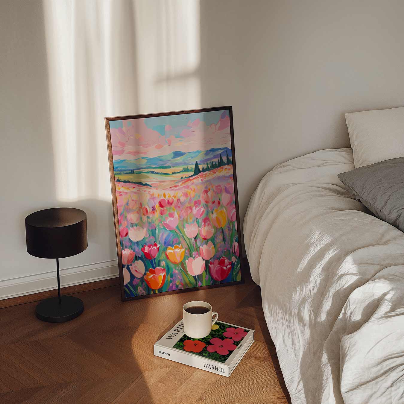 Vrolijke Tulpenweide Poster-WallArtistic