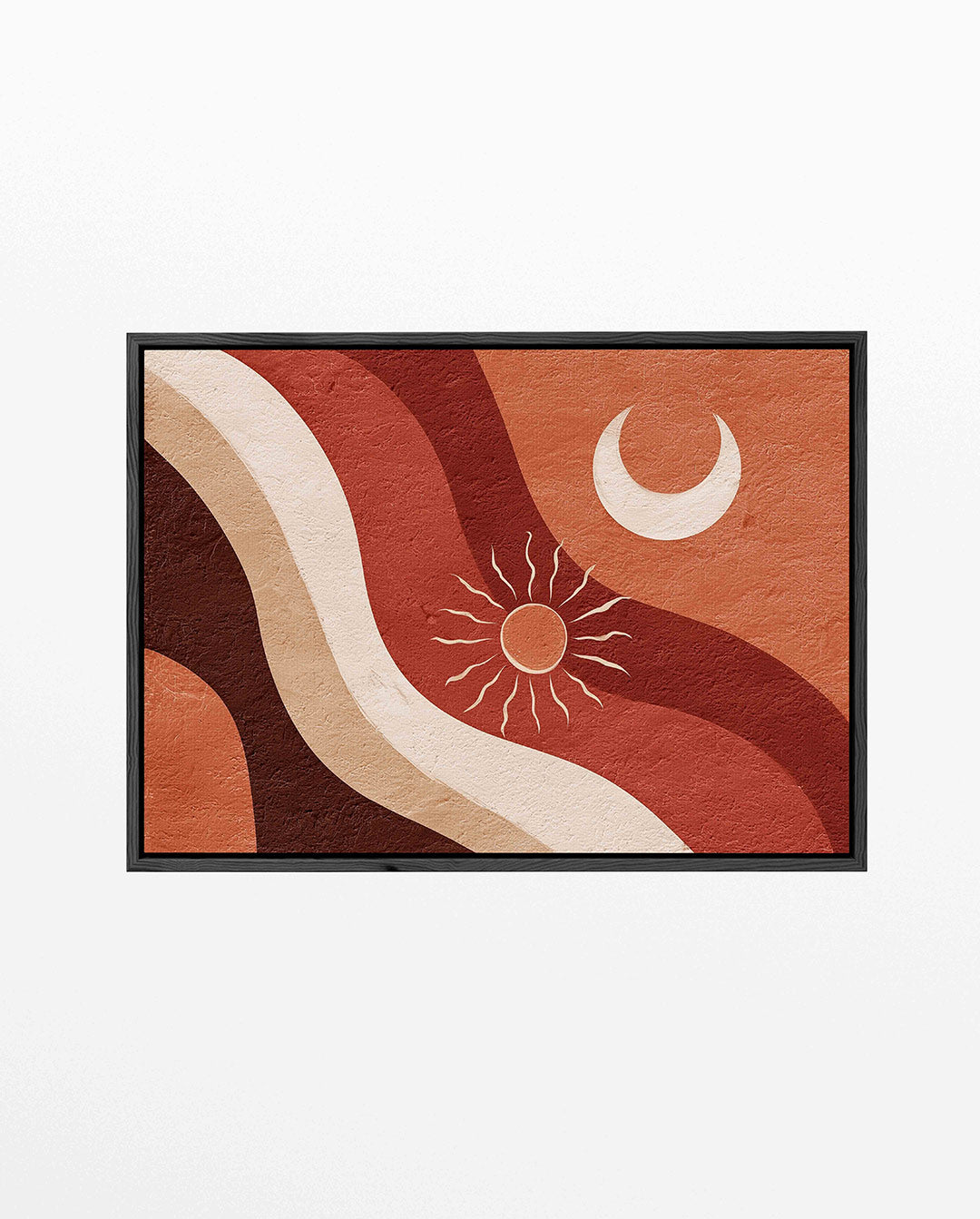 Golvende zon en maan Kunstwerk