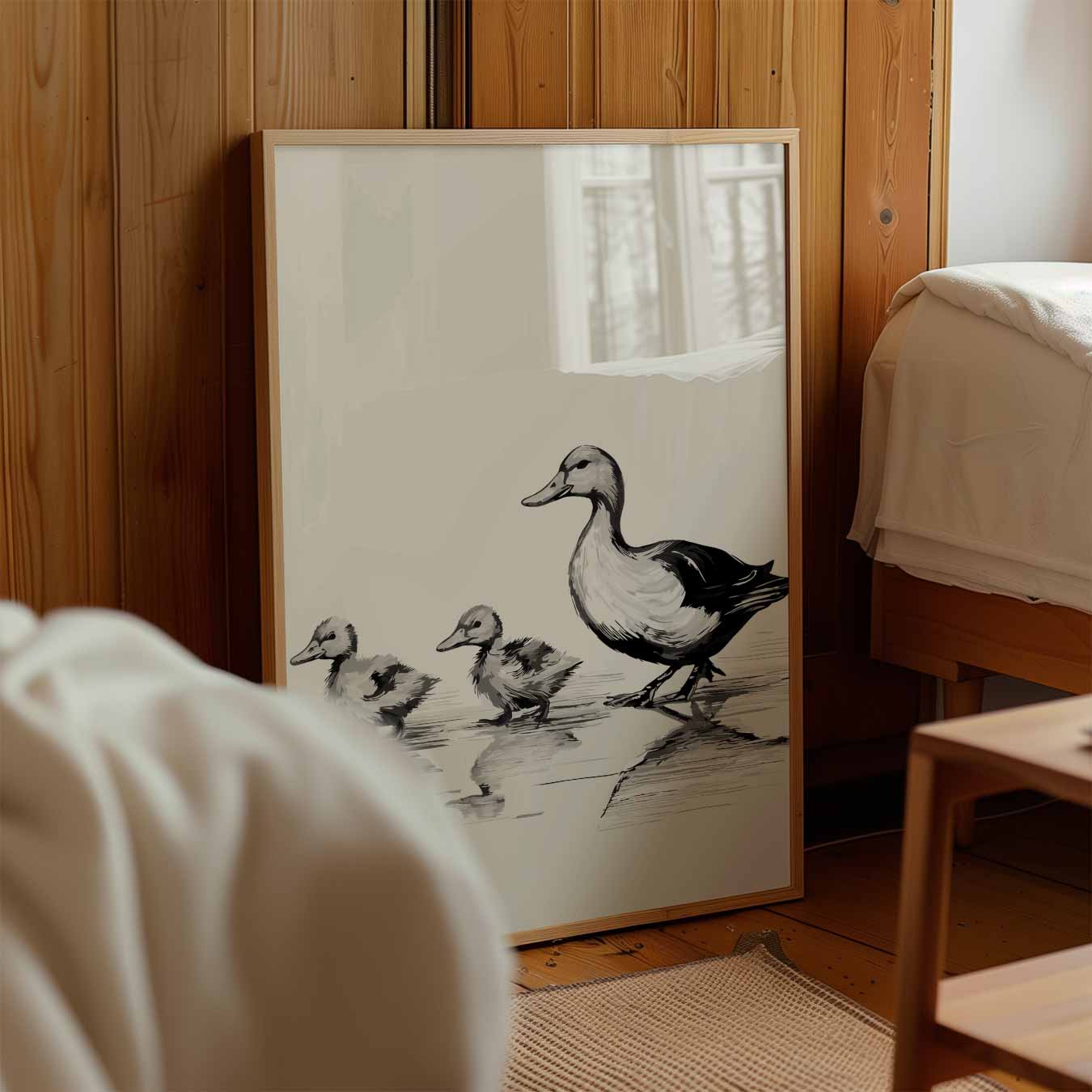 Zachte Stappen Eendjes Wandeling Poster-WallArtistic