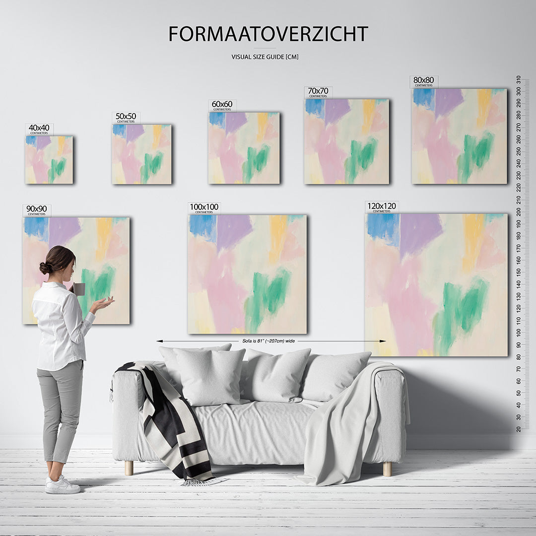 Kleurrijke vormen Kunstwerk