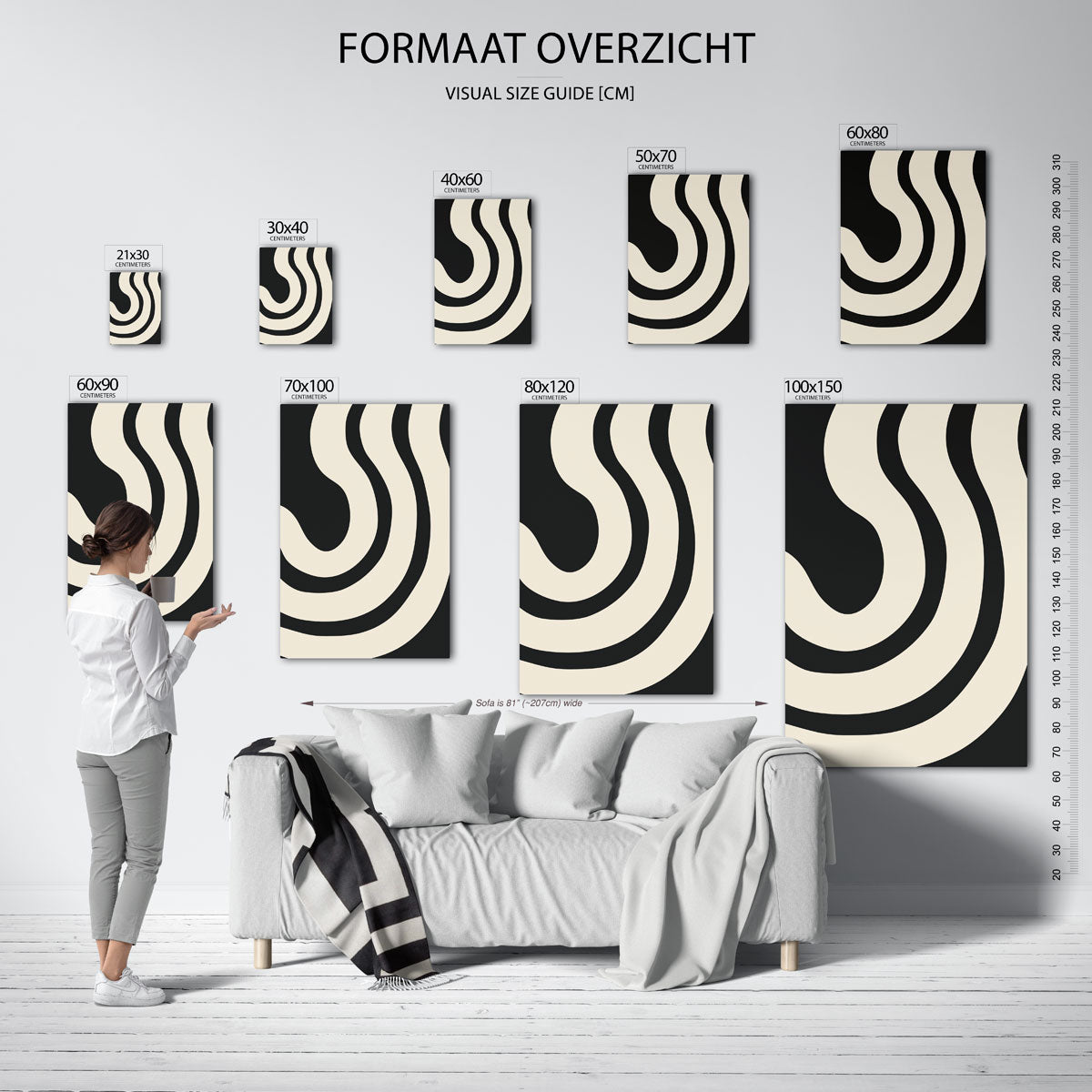 Golvende lijnen Poster