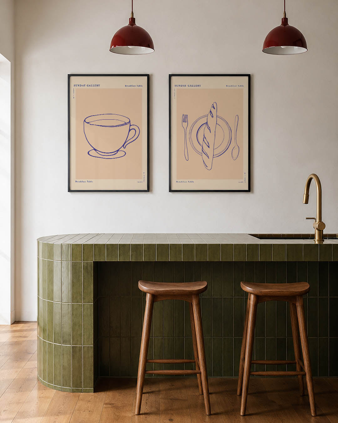 Kopje in lijnenspel Posterset