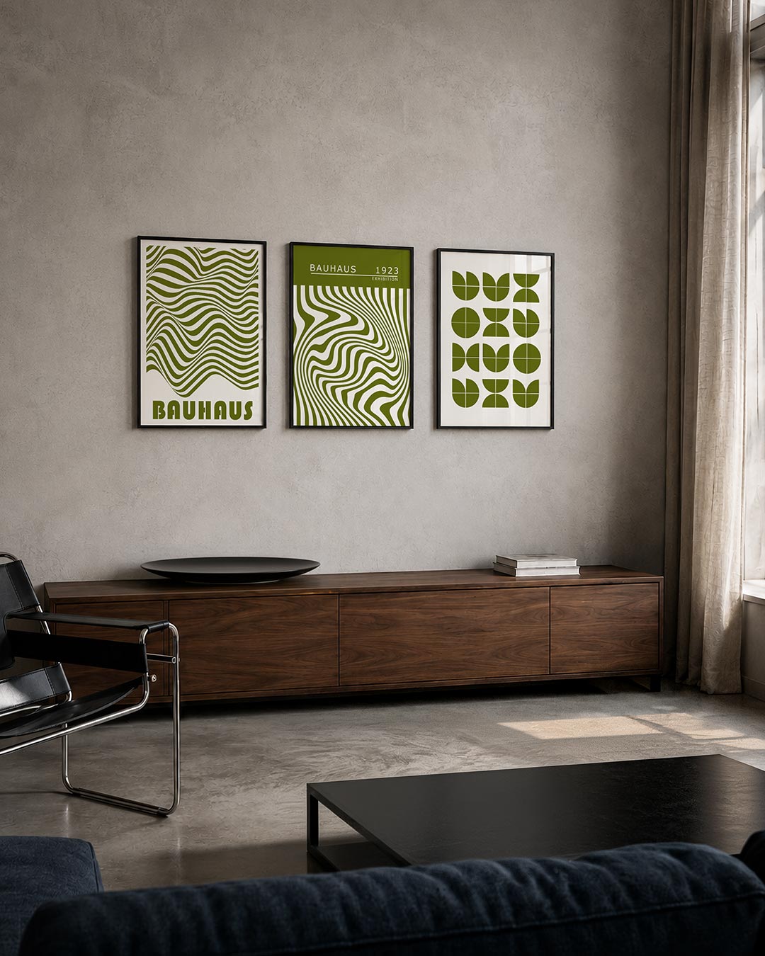 Golvend lijnenspel Posterset