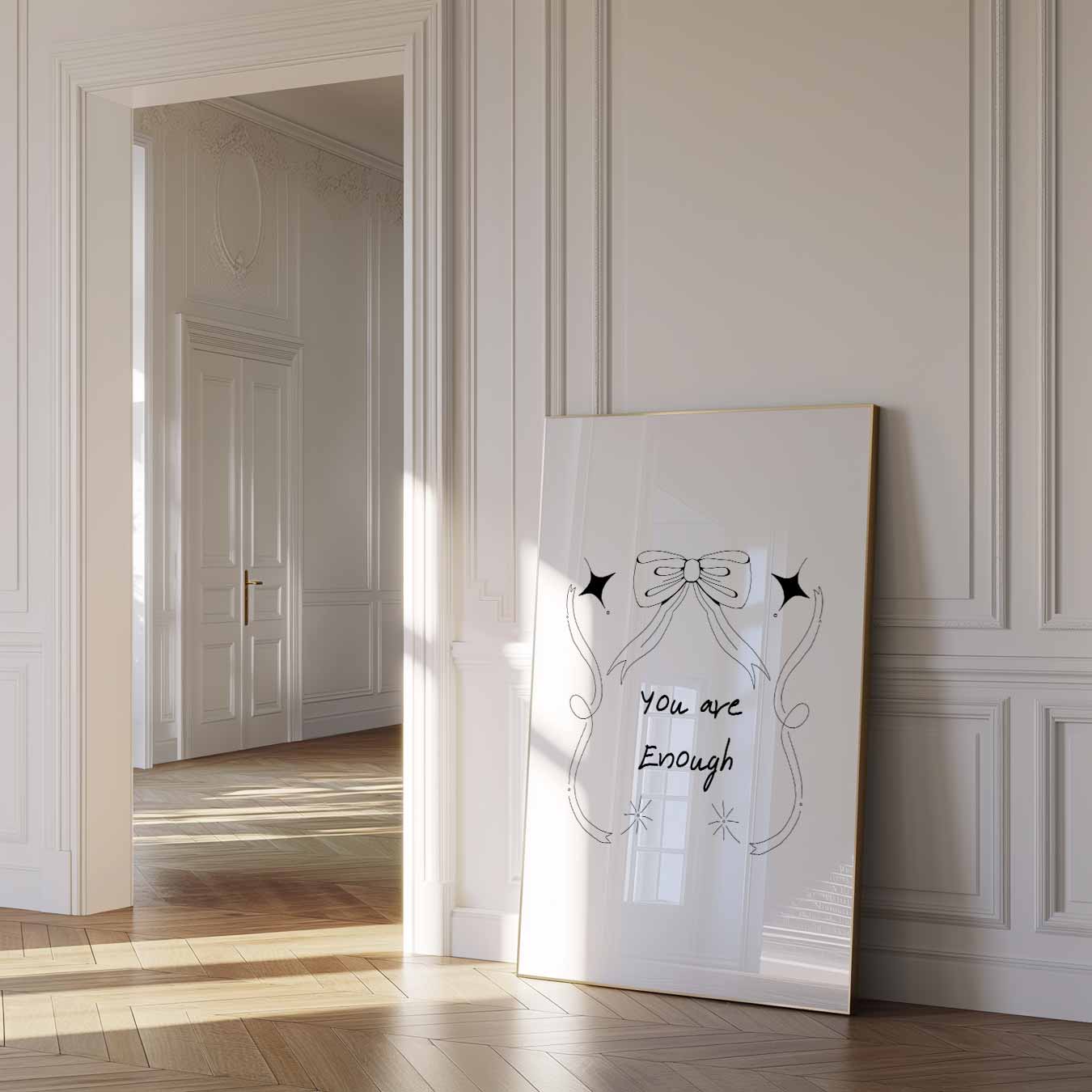Inspirerende "You Are Enough" Poster-WallArtistic