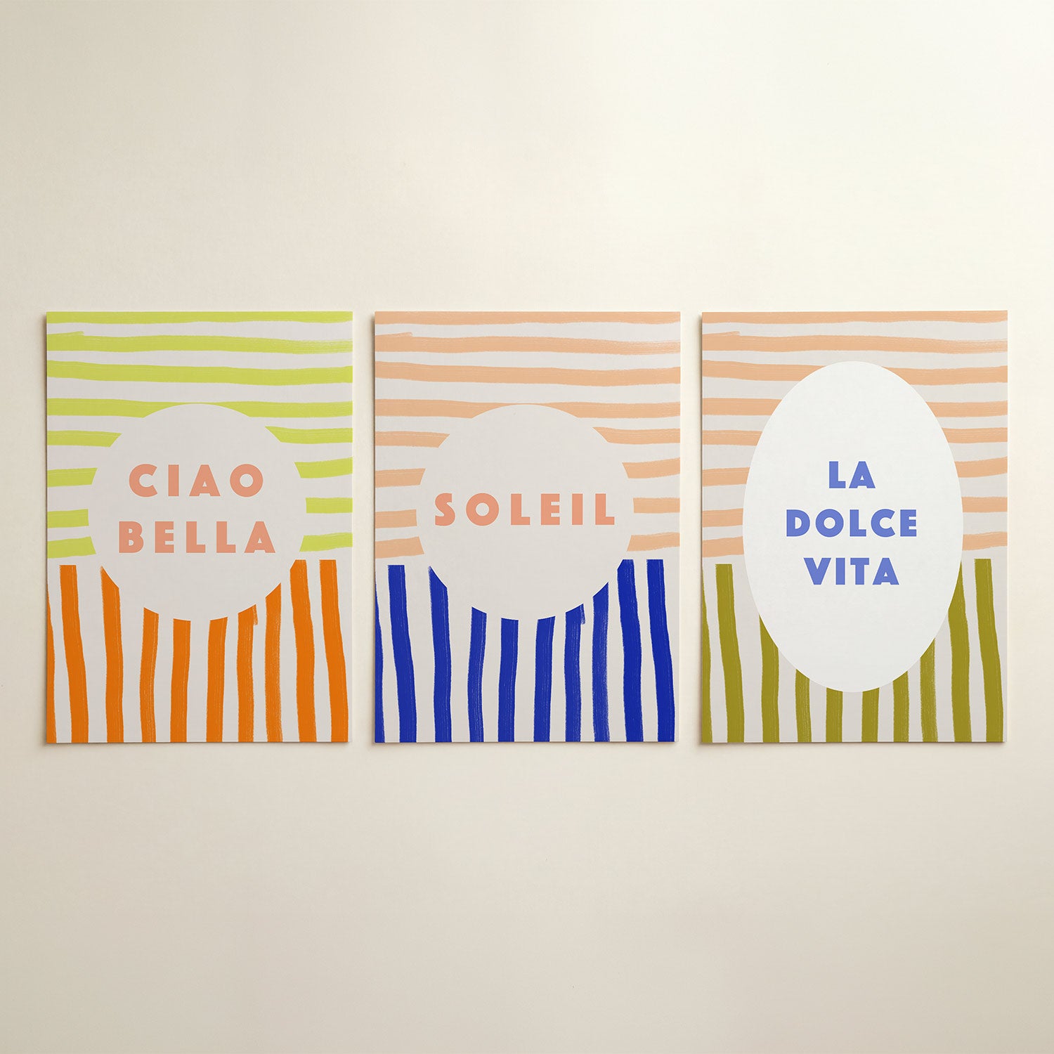 Strepen en cirkel Posterset
