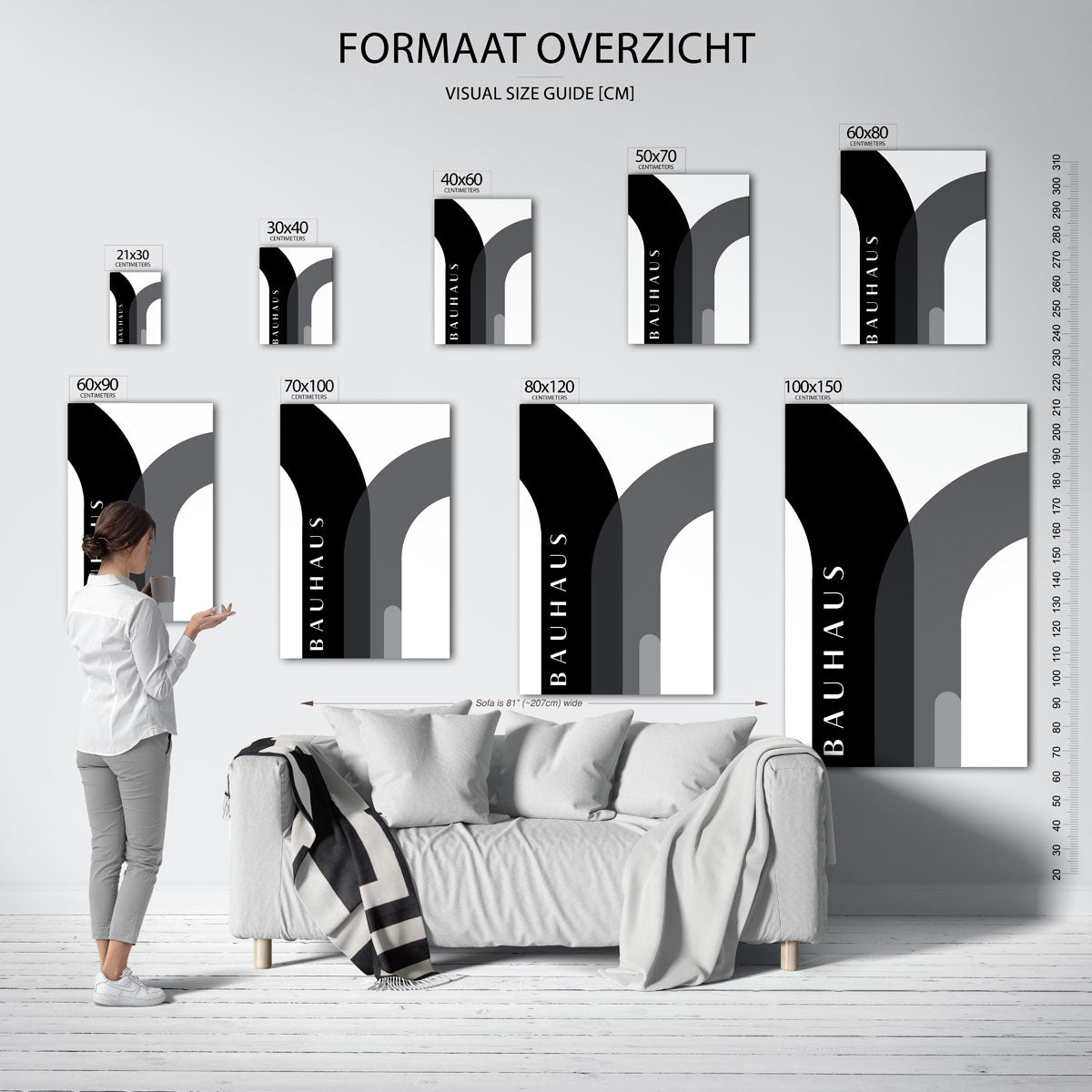 Kromme lijnenspel Poster