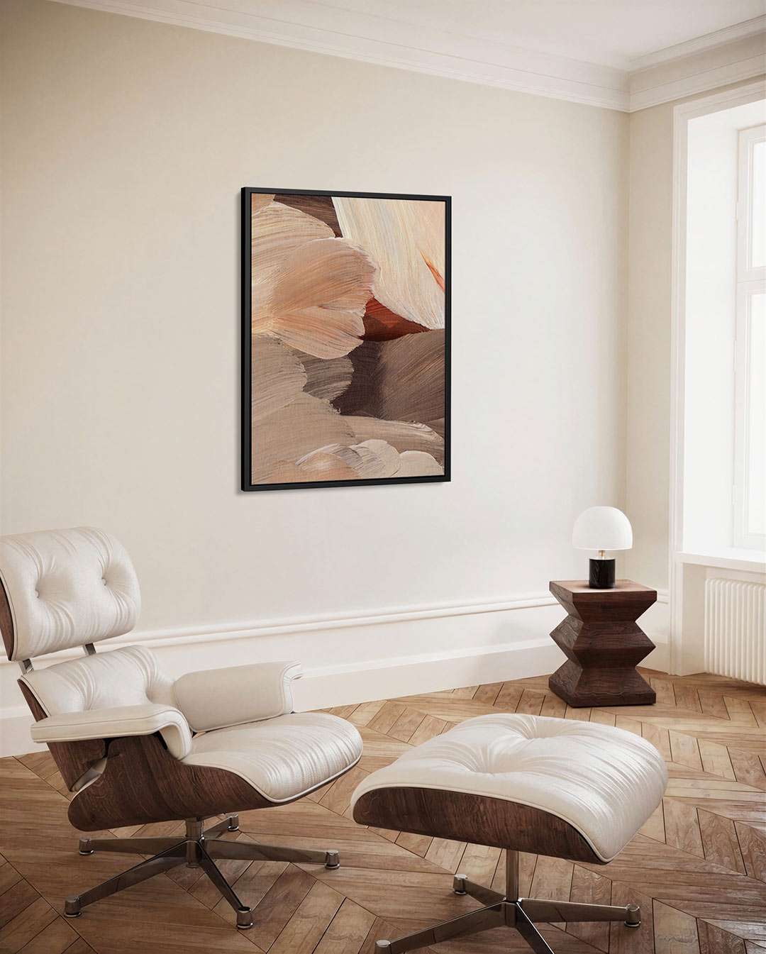 Organische borstelslagen Kunstwerk