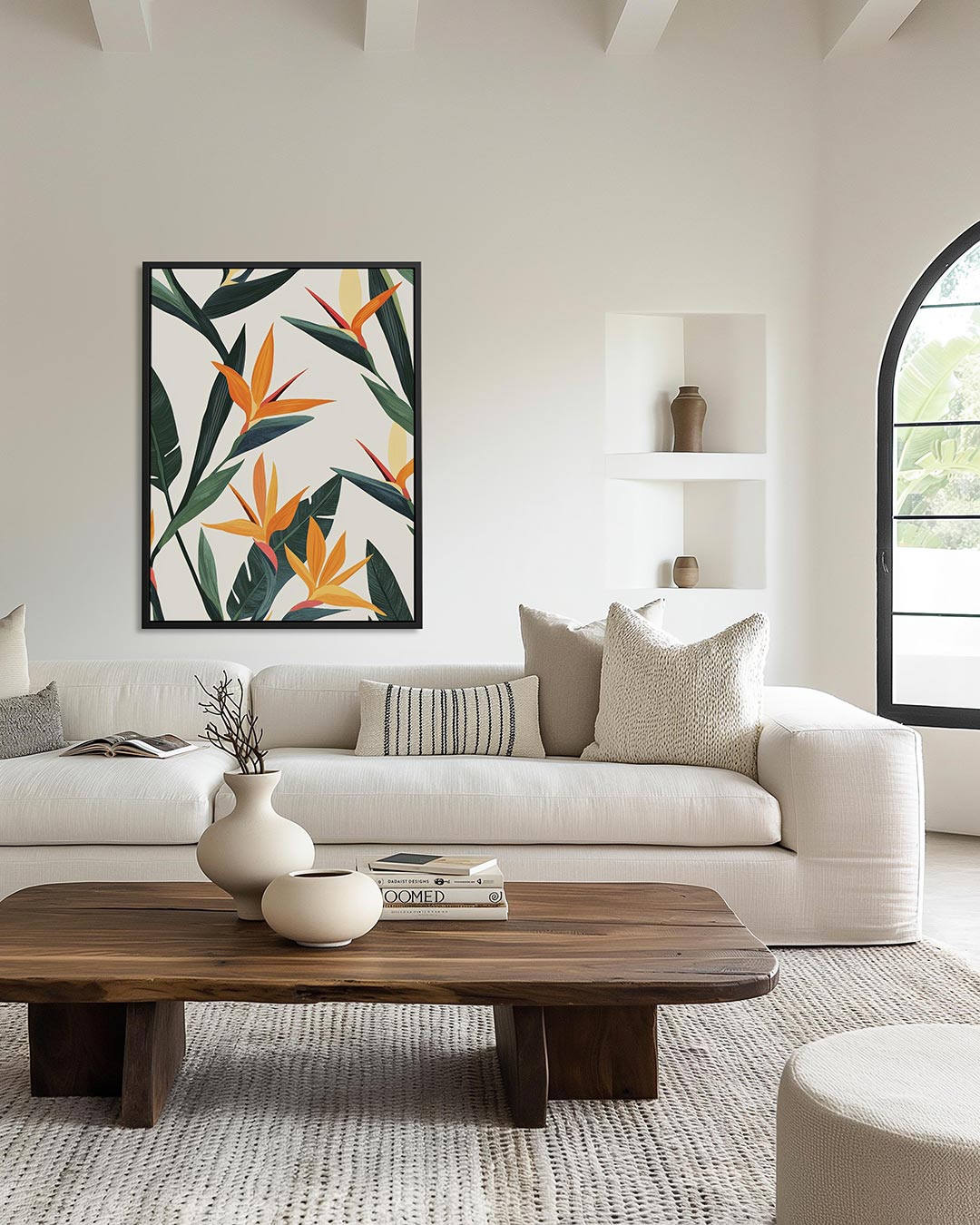 Tropische bloemen Kunstwerk