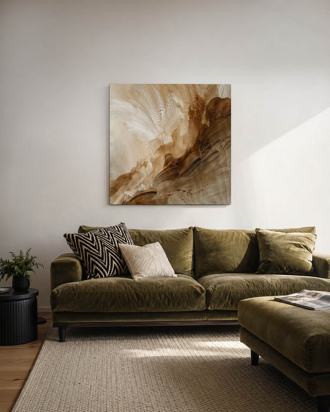 Organische borstelslag Kunstwerk