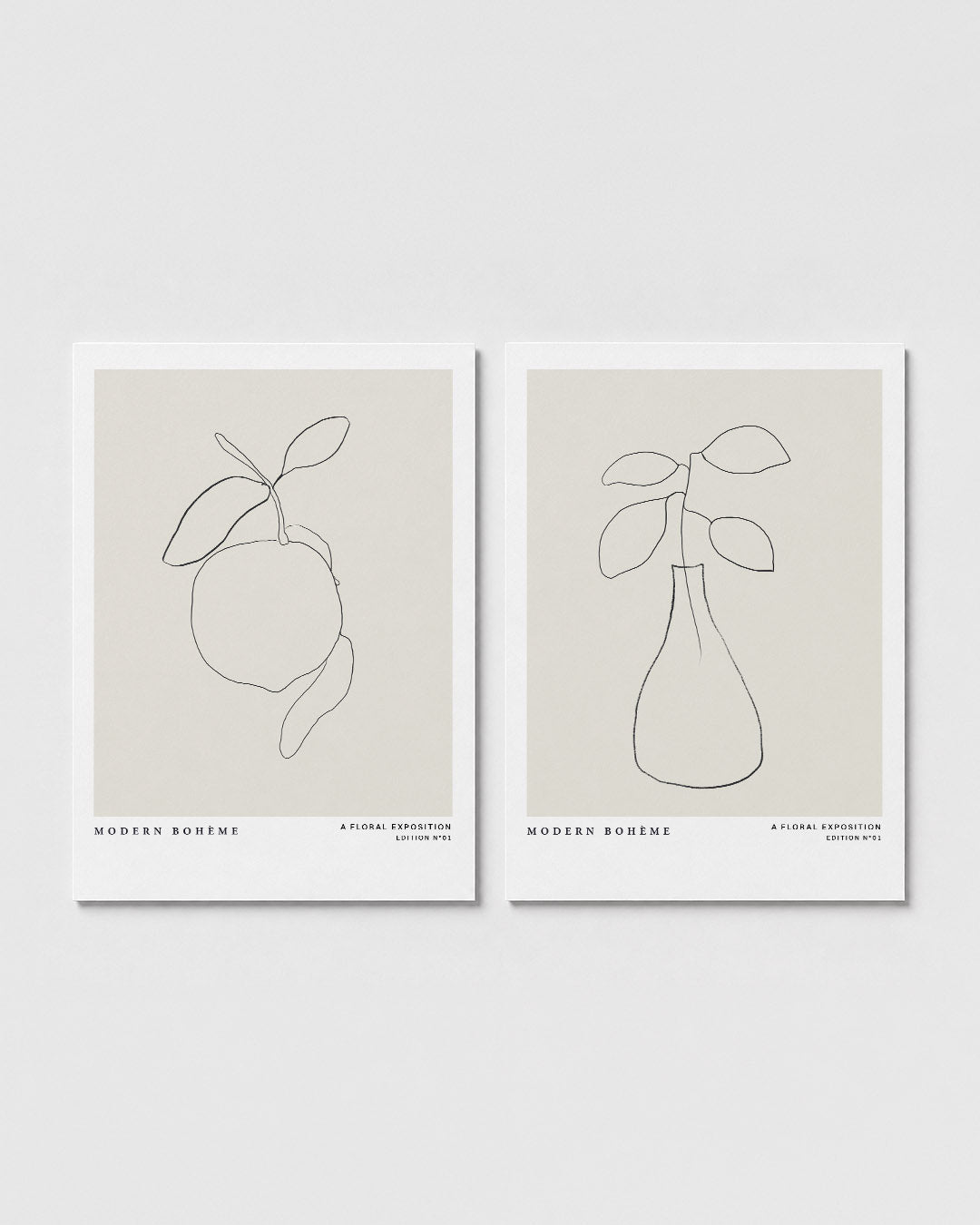 Lijnenspel citrus Posterset