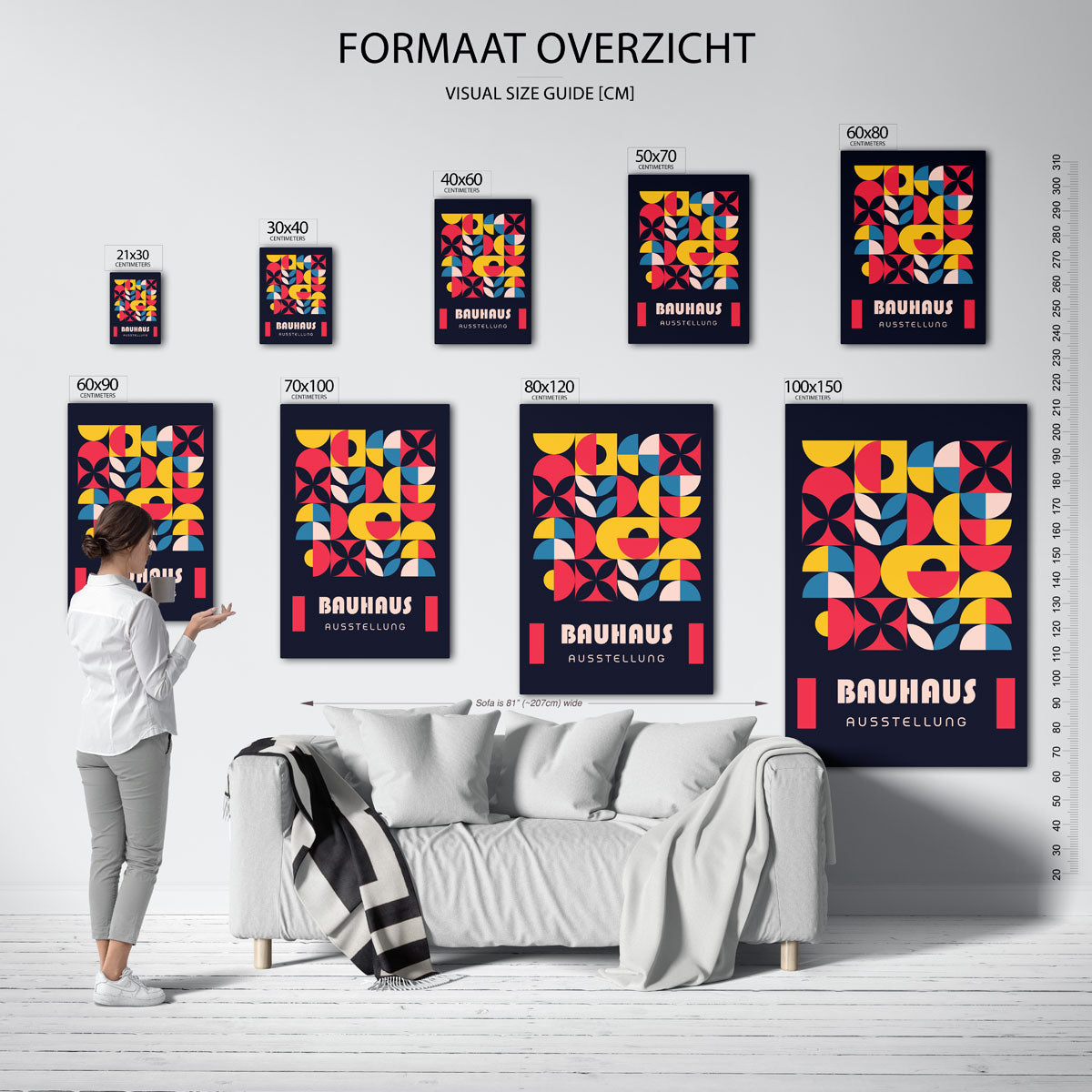 Vormritme en kleur Poster