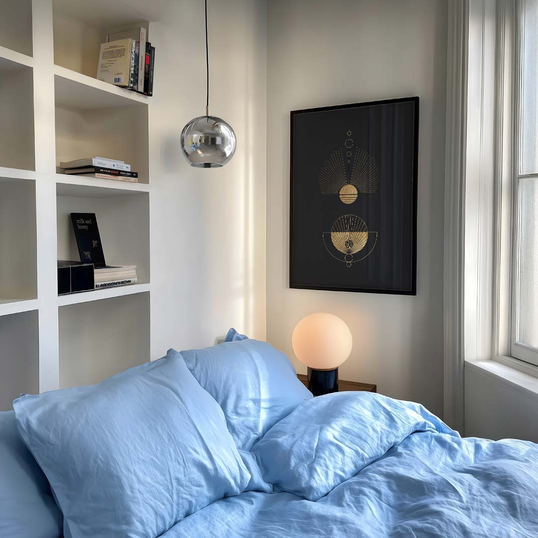 Geometrische Gouden Zonnerituelen Poster-WallArtistic