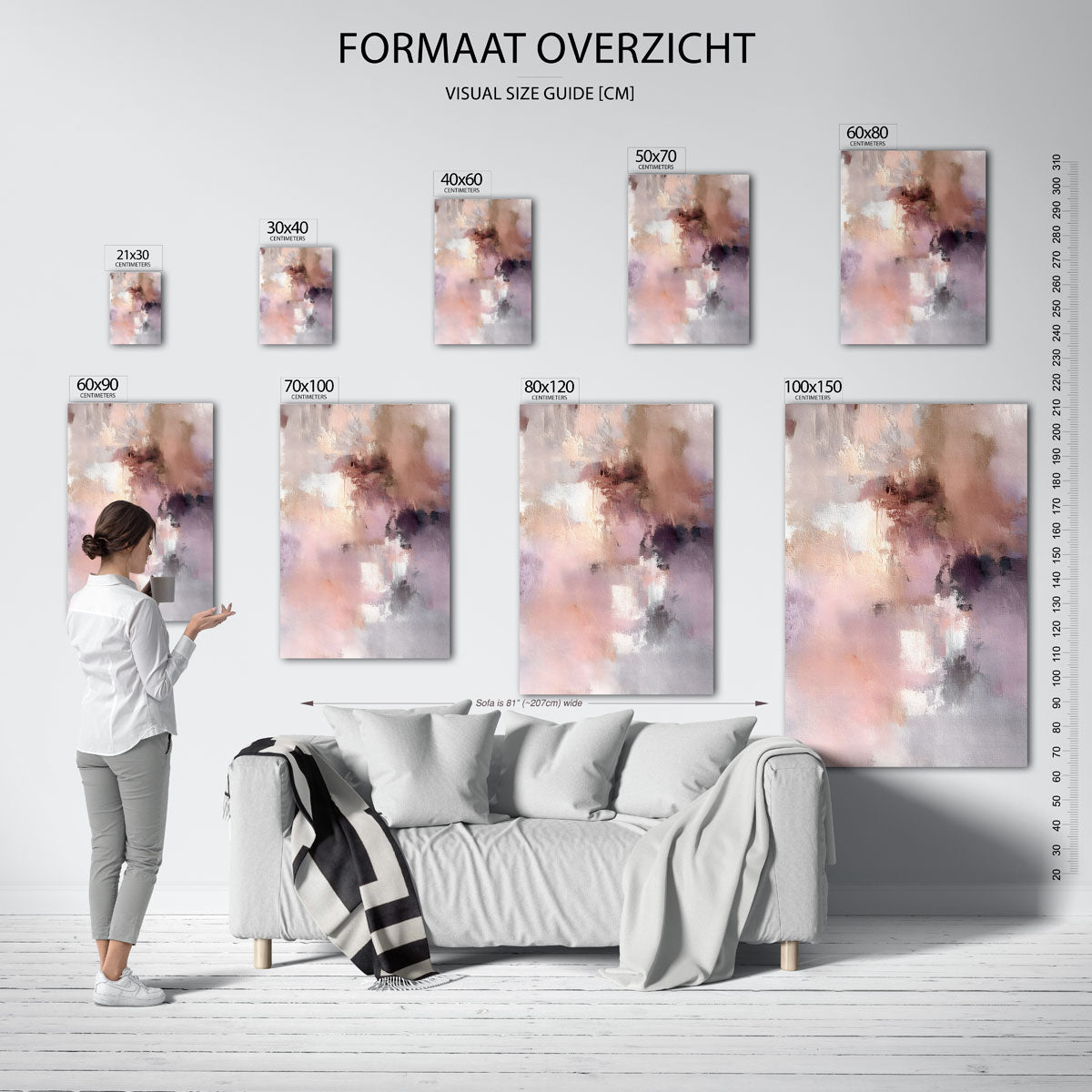 Abstracte pastel Poster