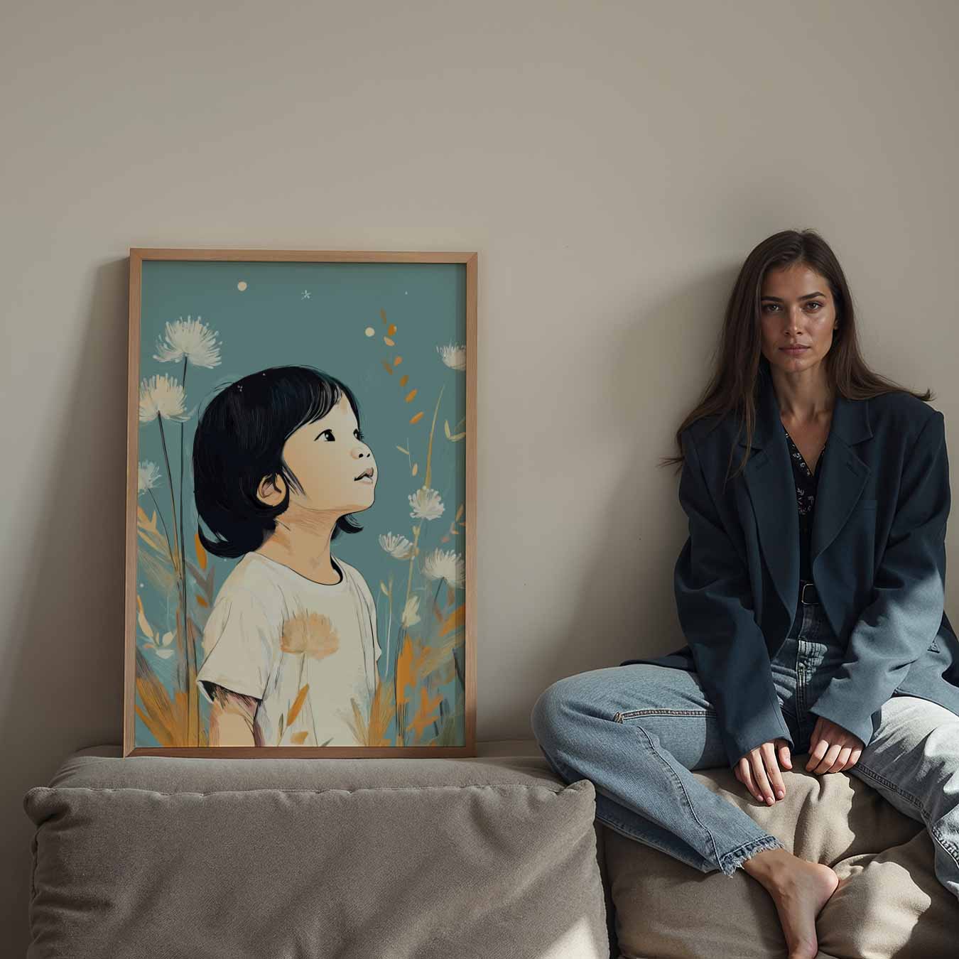 Dromerige Kinderen Poster-WallArtistic