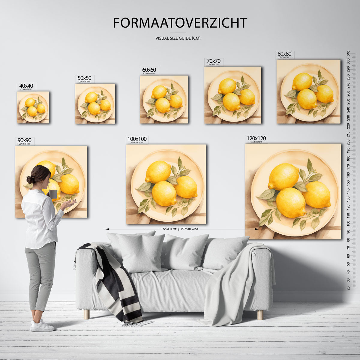 Citroenen op schaal Poster