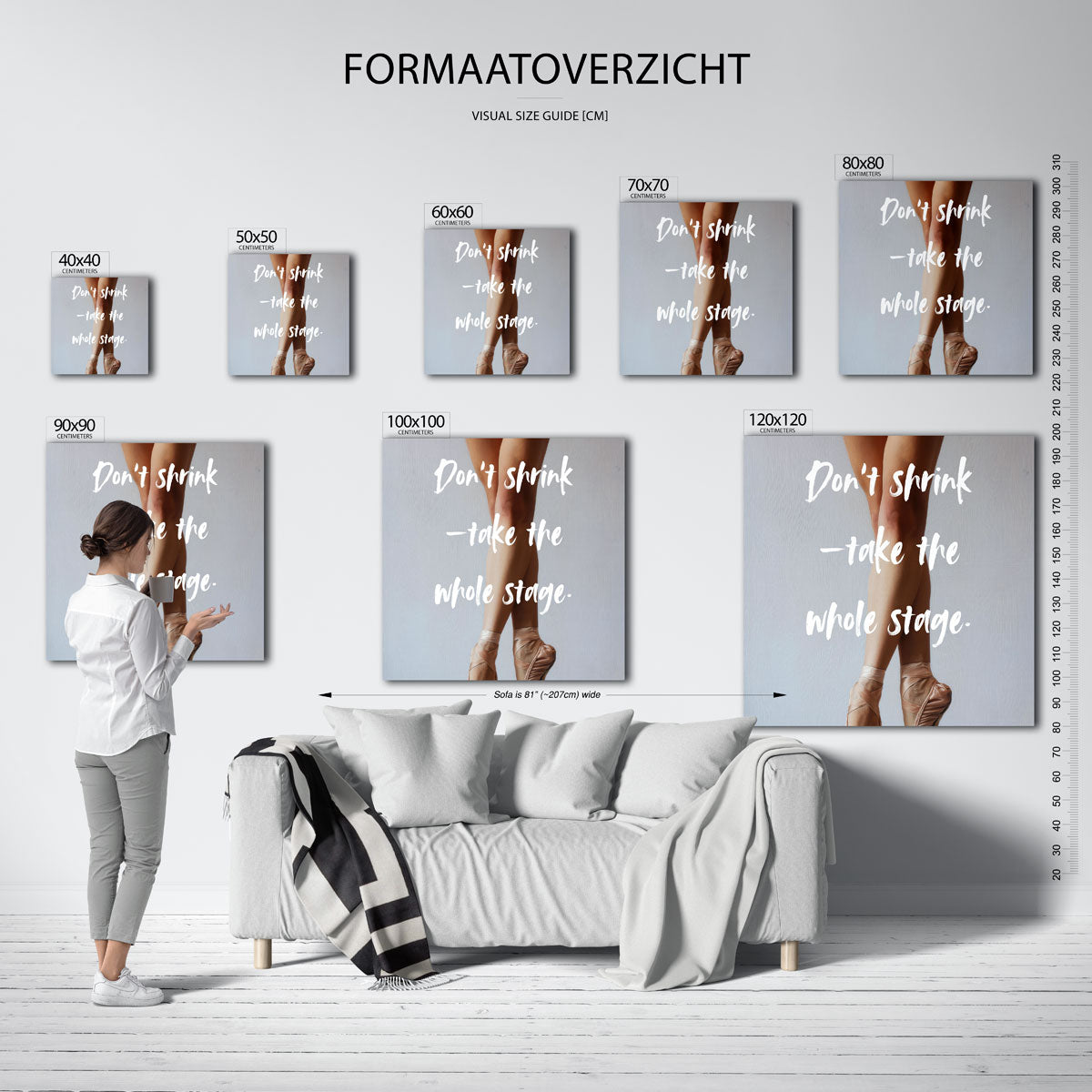 Balletbenen en tekst Poster
