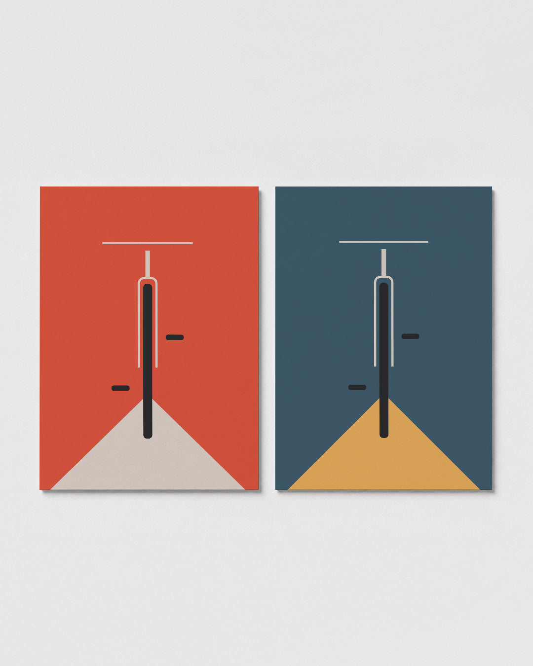 Fiets en lijnenspel Posterset