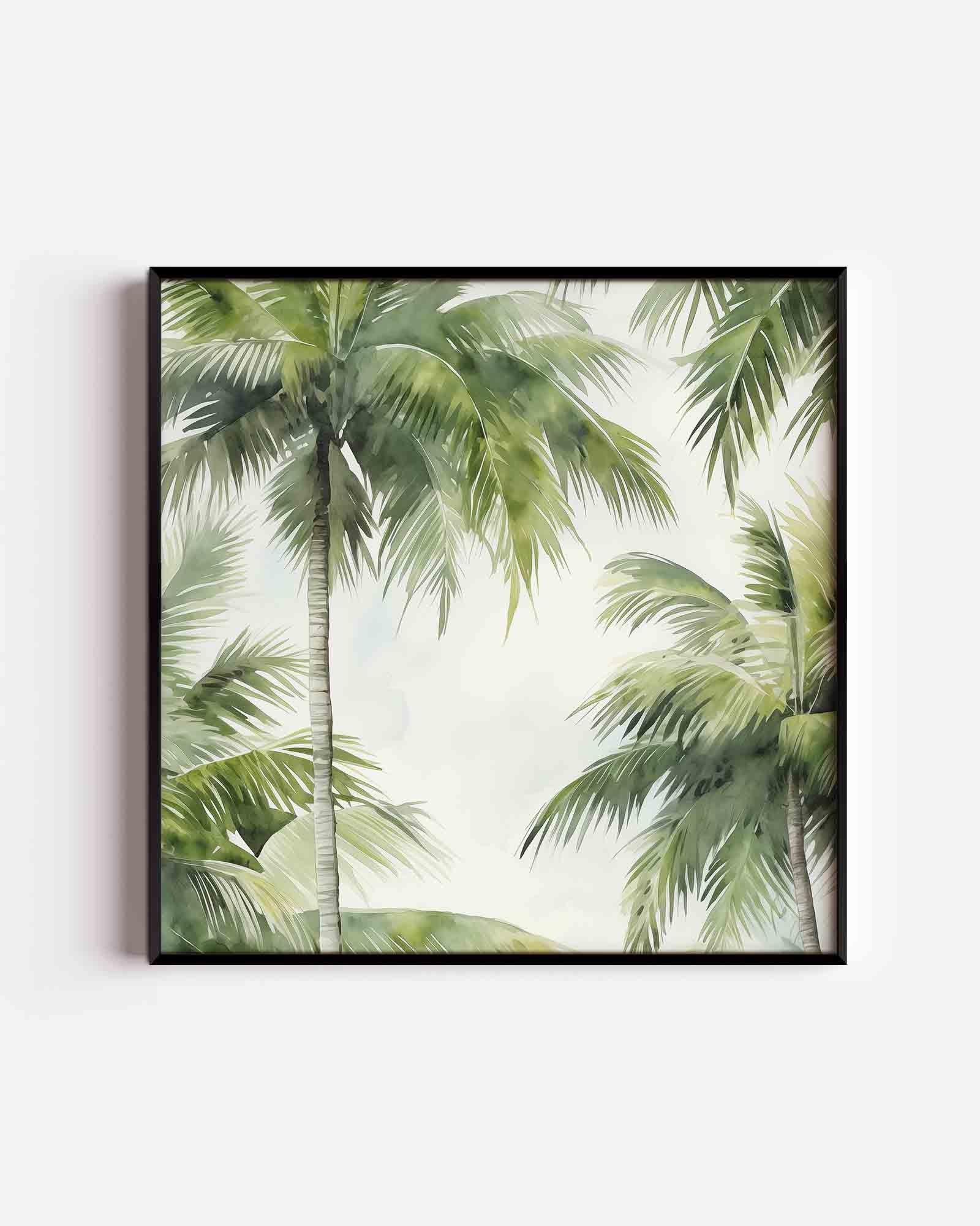 Palmboom bladeren Poster