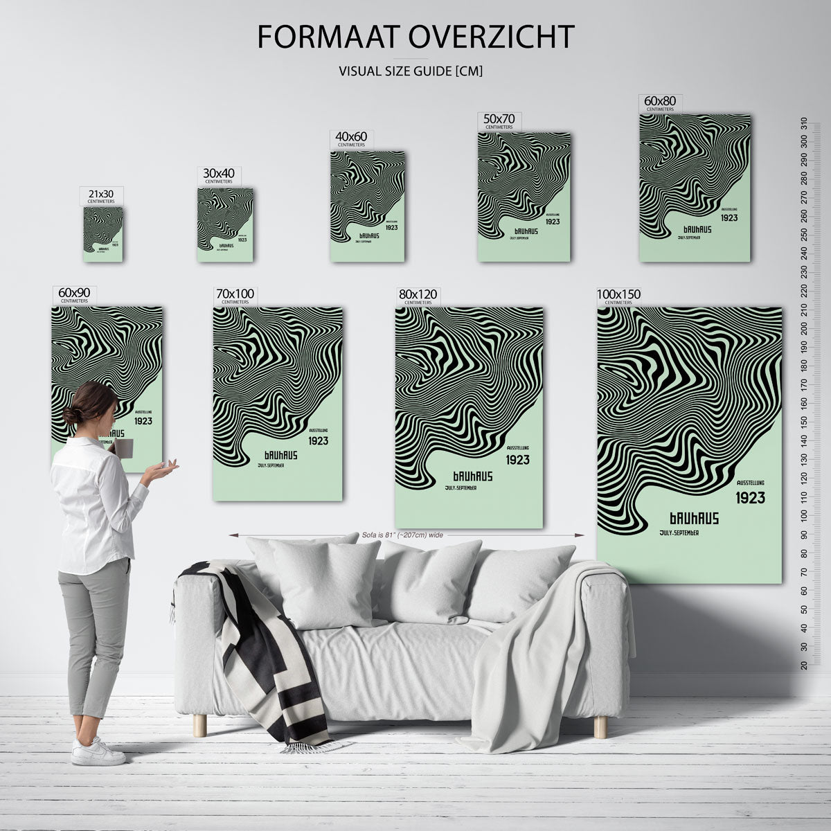 Golvend lijnenspel Poster