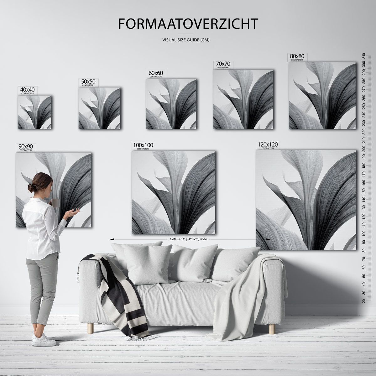 Abstracte bladeren Poster
