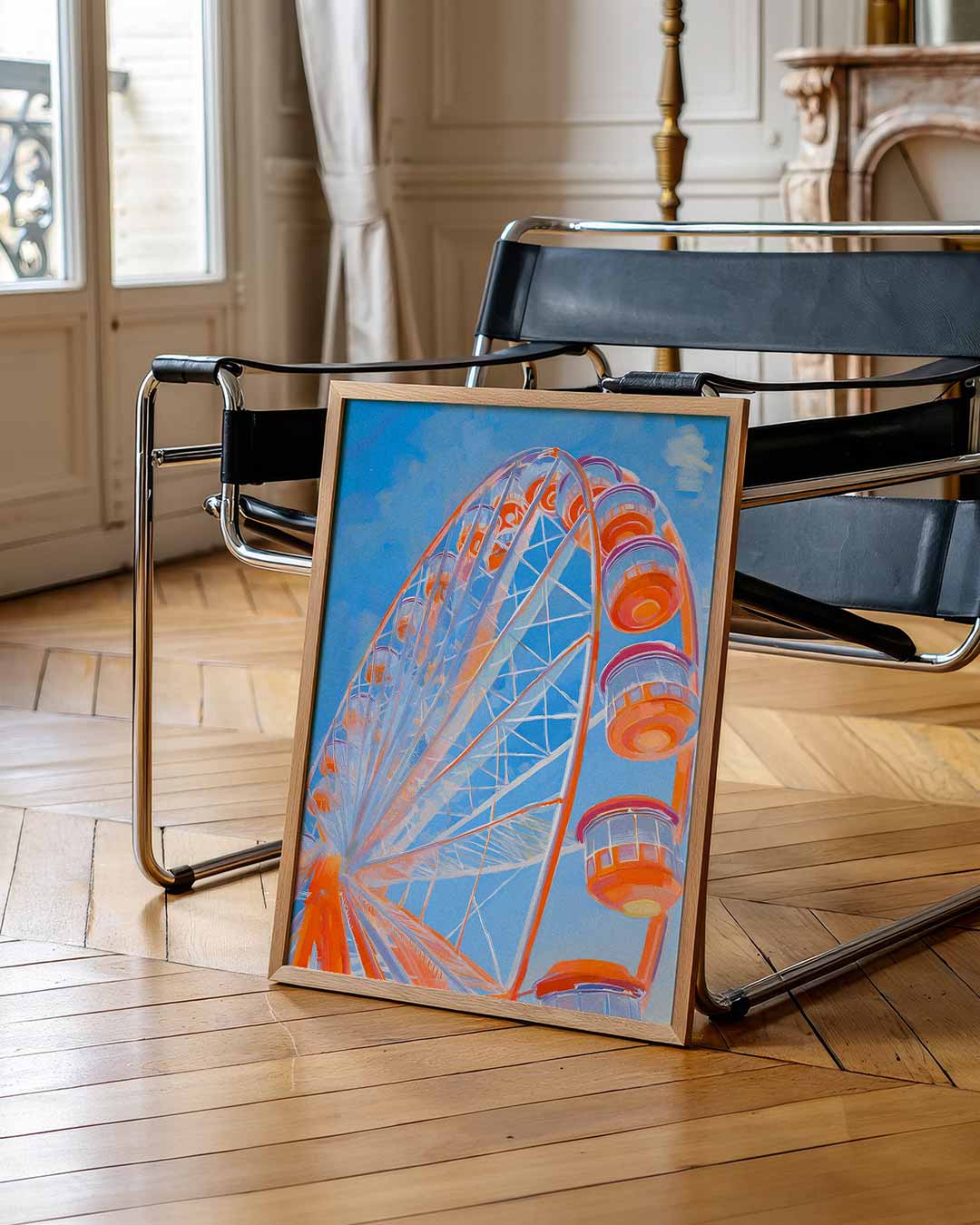 Betoverend Reuzenrad in Pastelkleuren Poster-WallArtistic