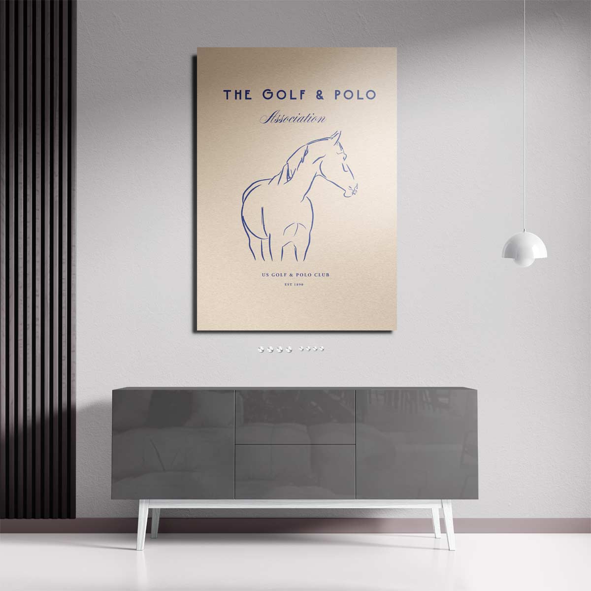 Elegante Paardenlijntekening Kunstwerk-canvas-dibond-plexiglas-wanddecoratie-WallArtistic