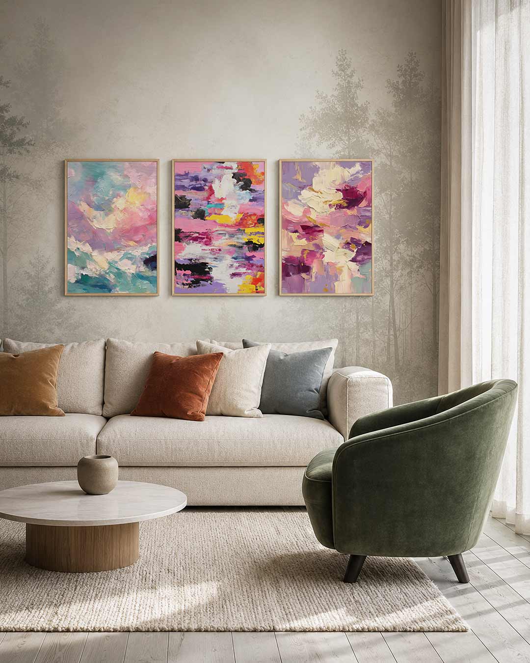 Kleurrijke vormen Posterset