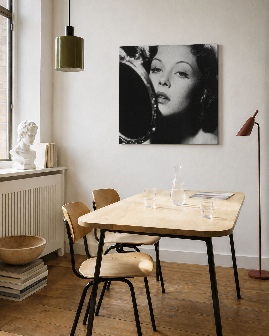 Elegante spiegeling Kunstwerk
