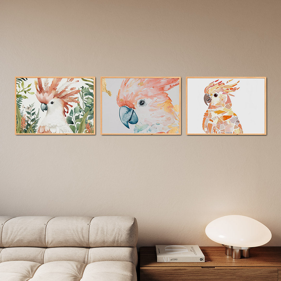 Vogel en bladeren Posterset