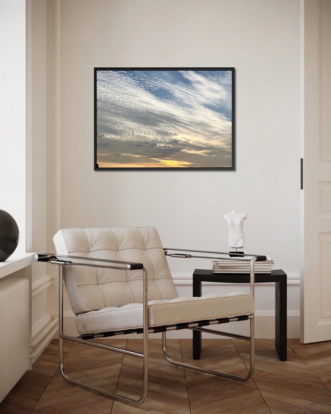 Wolkenspel bij zonsondergang Kunstwerk