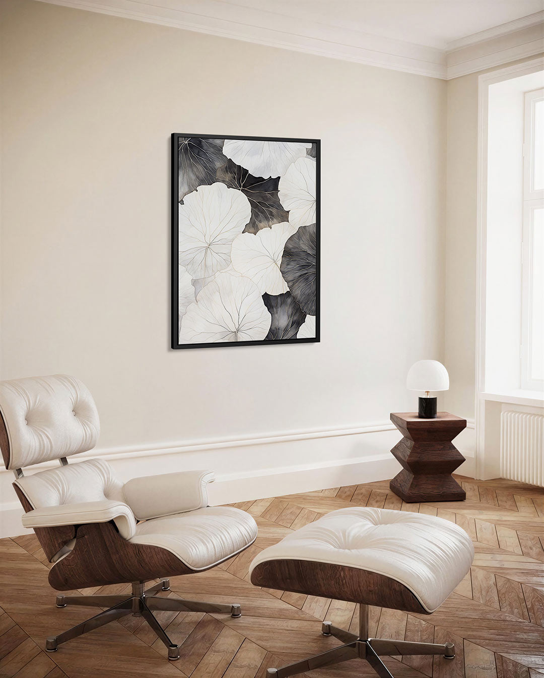 Bladvormen en lijnen Kunstwerk