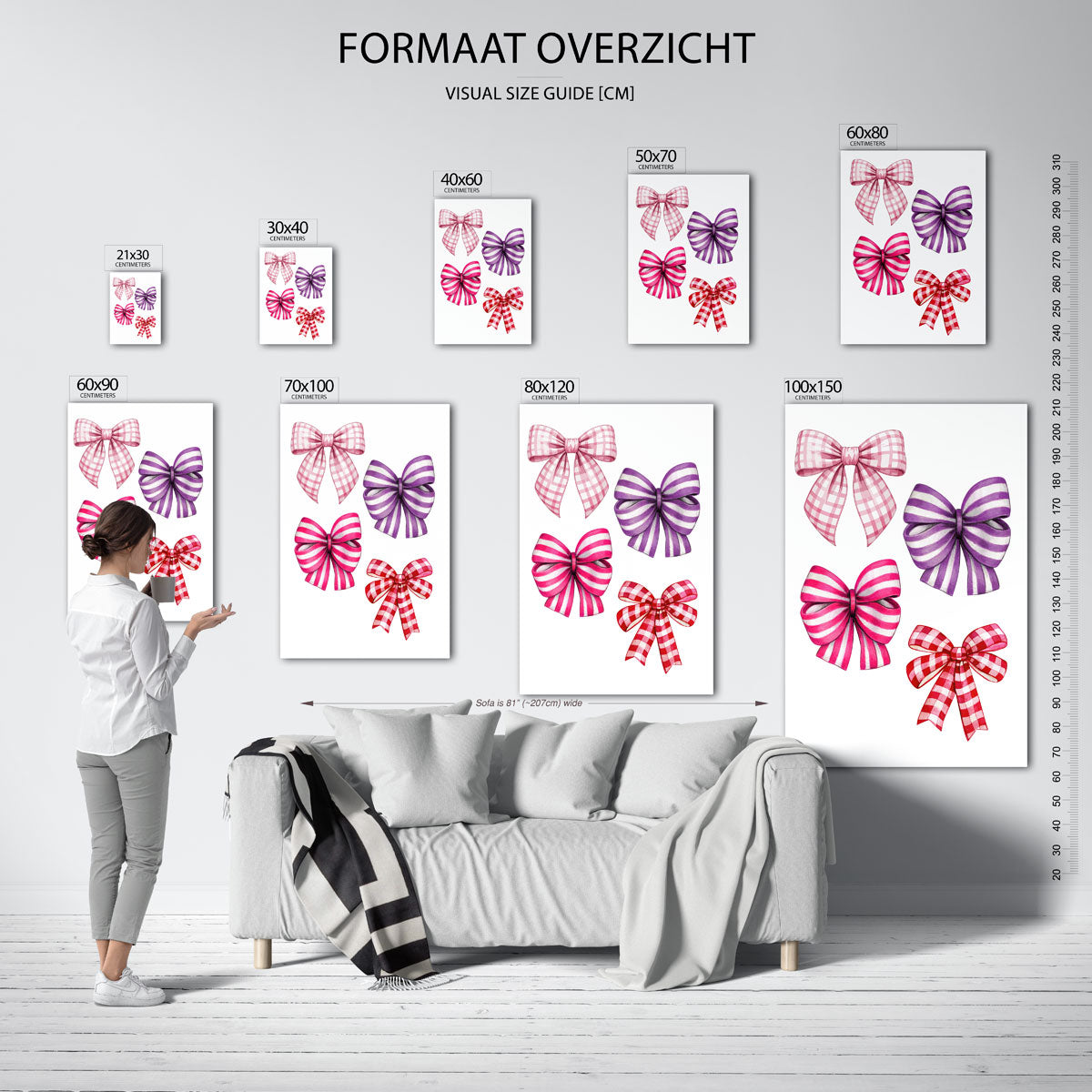 Strikjes in verschillende patronen Poster