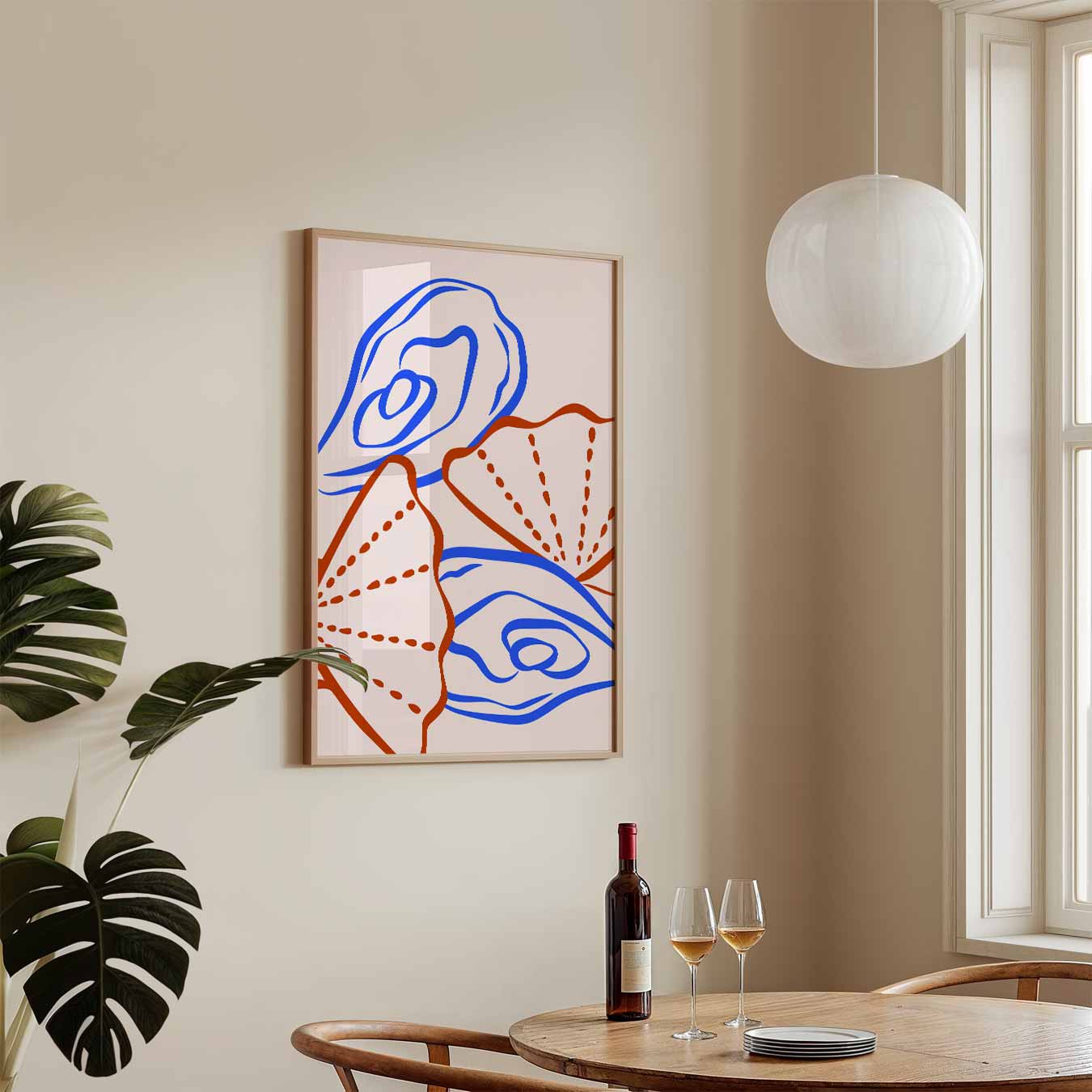 Levendige Schelpenkunst Poster-WallArtistic