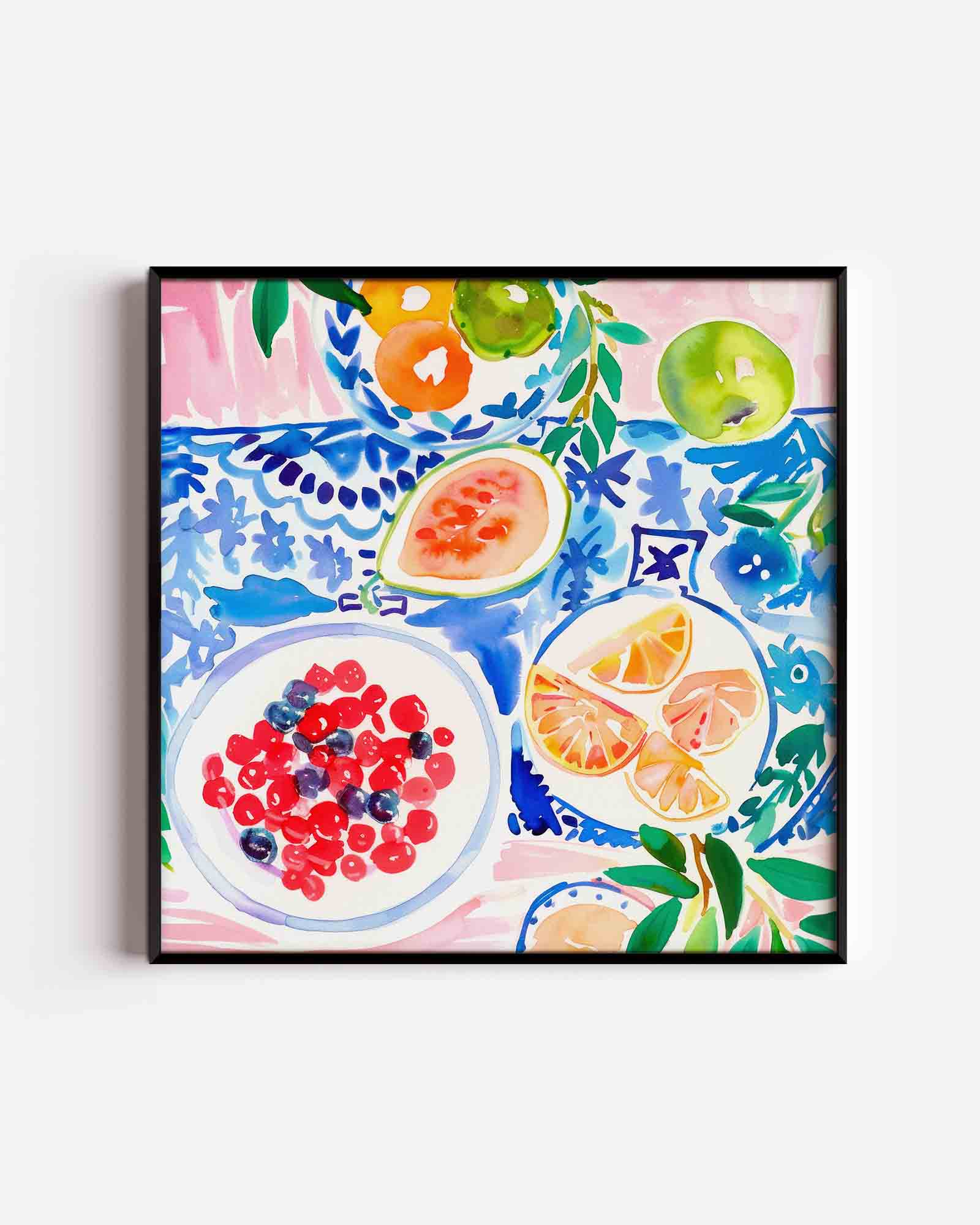 Fruit en patronen Poster