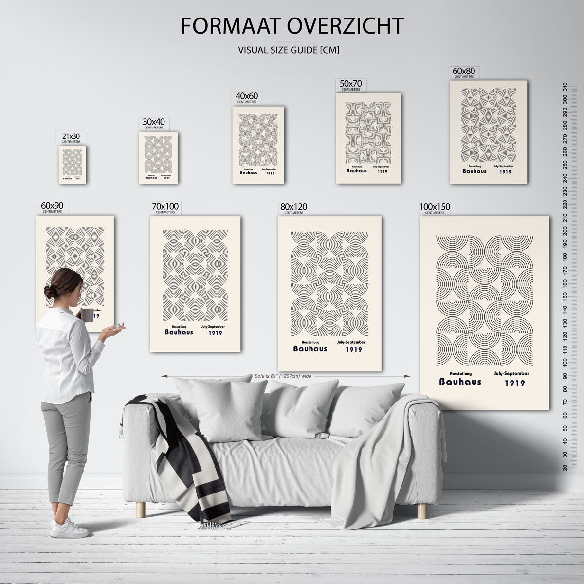 Cirkelpatroon en tekst Poster