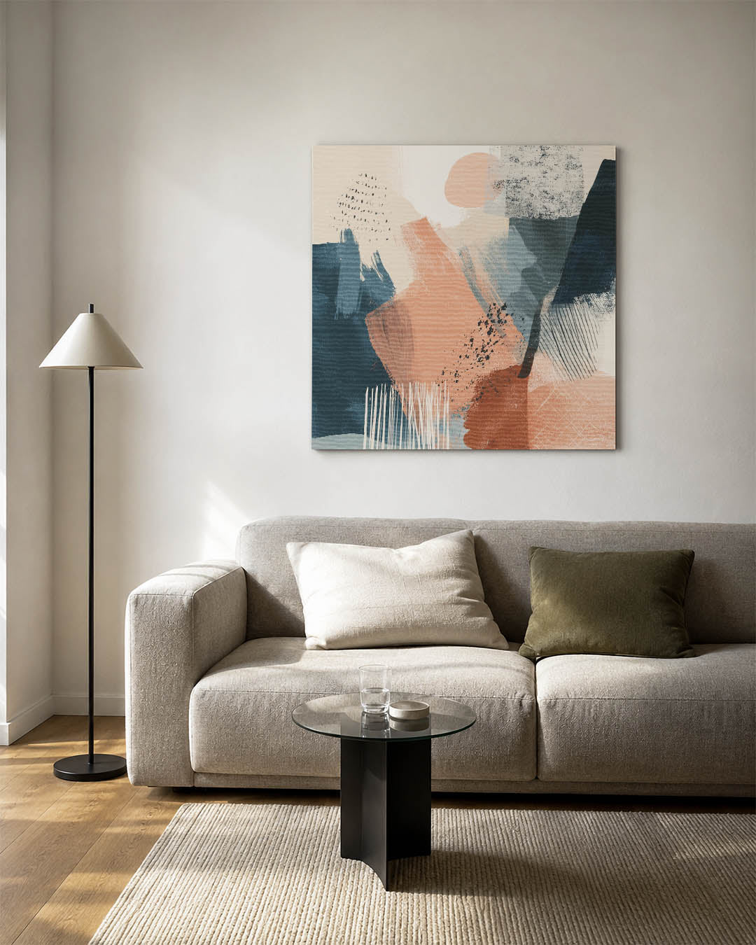 Dynamische kleurencompositie Kunstwerk