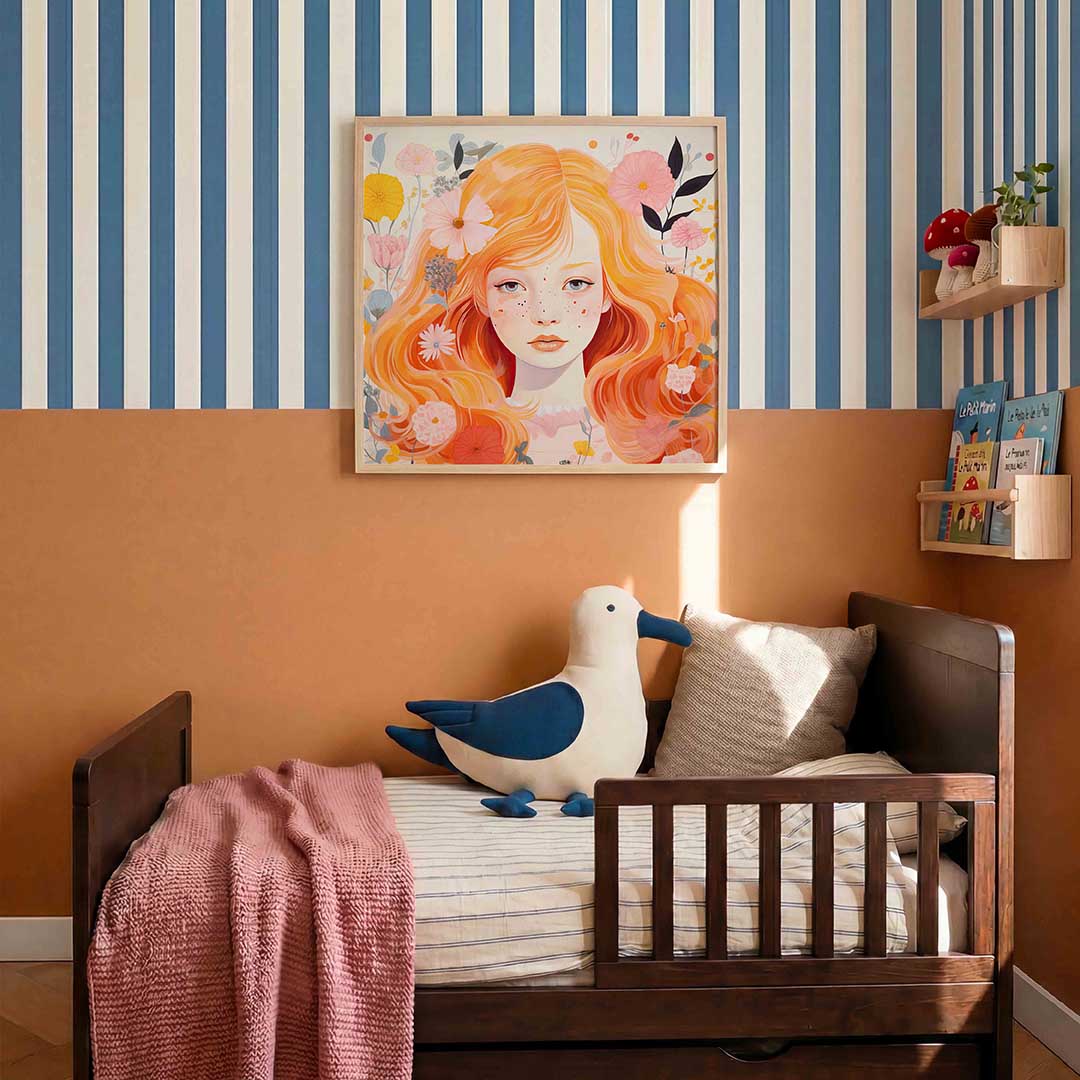 Meisje met bloemen Poster