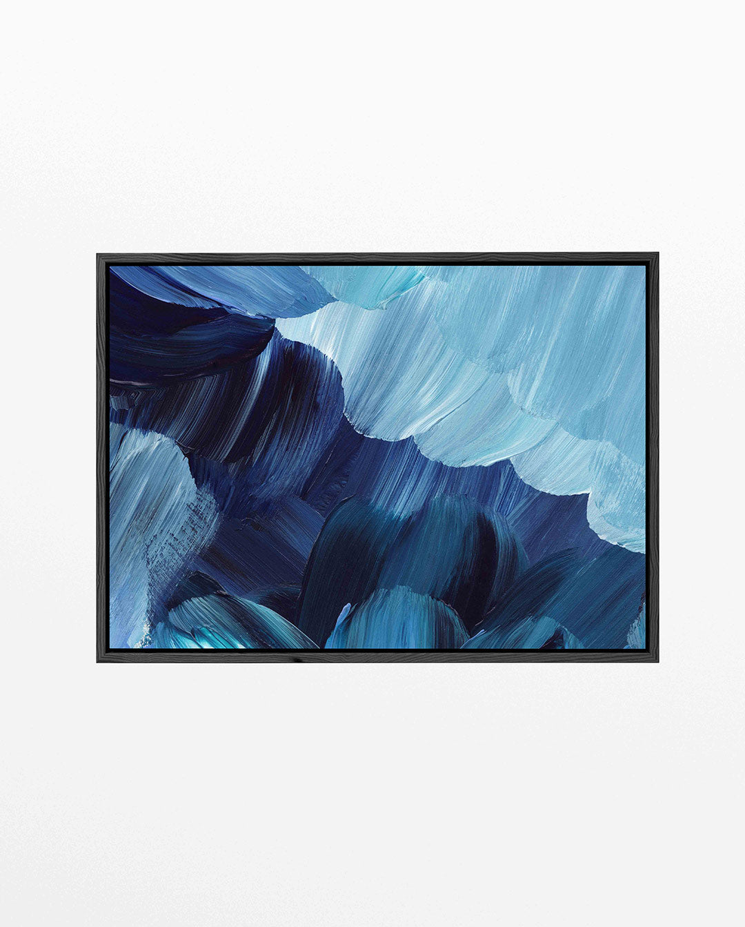 Dynamische blauwe borstels Kunstwerk