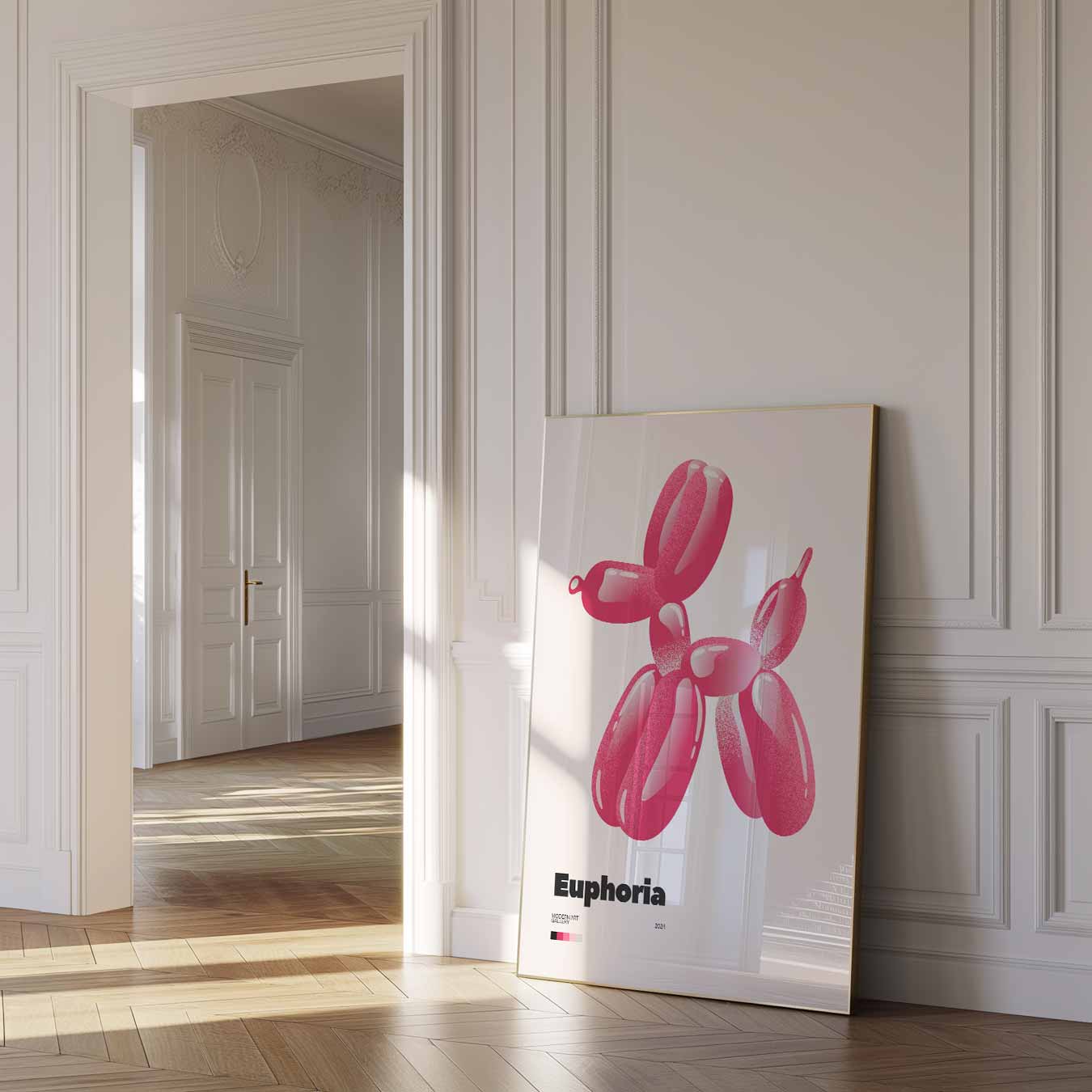 Balloon Hondje Poster-WallArtistic