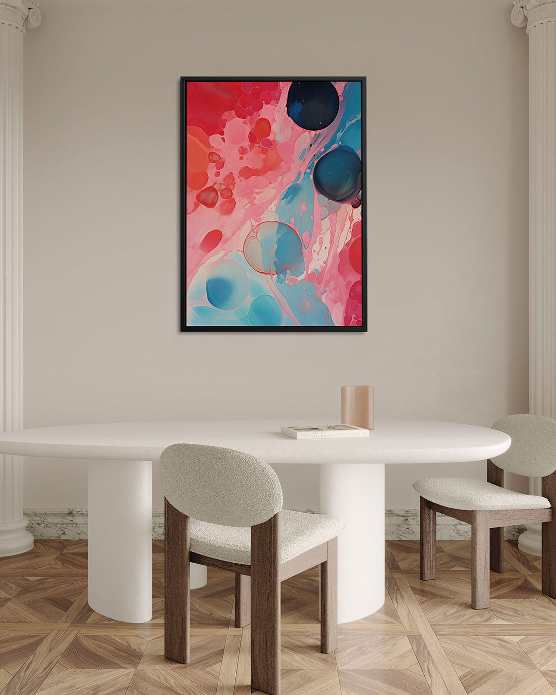 Vloeiende kleurencompositie Kunstwerk