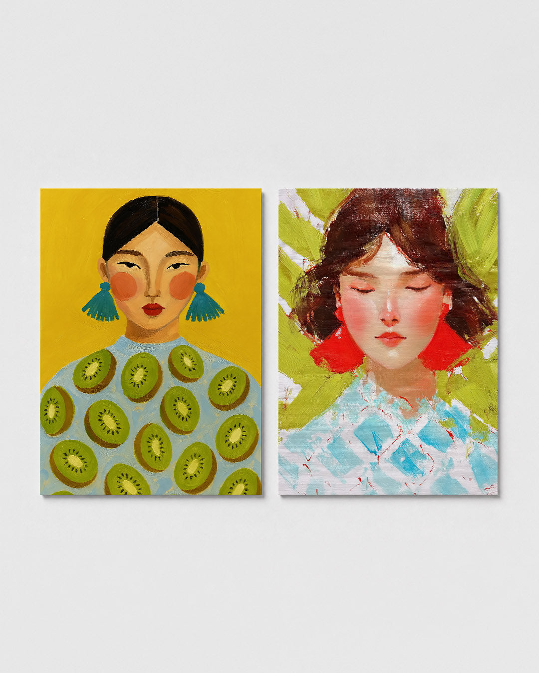Vrolijk portret Posterset