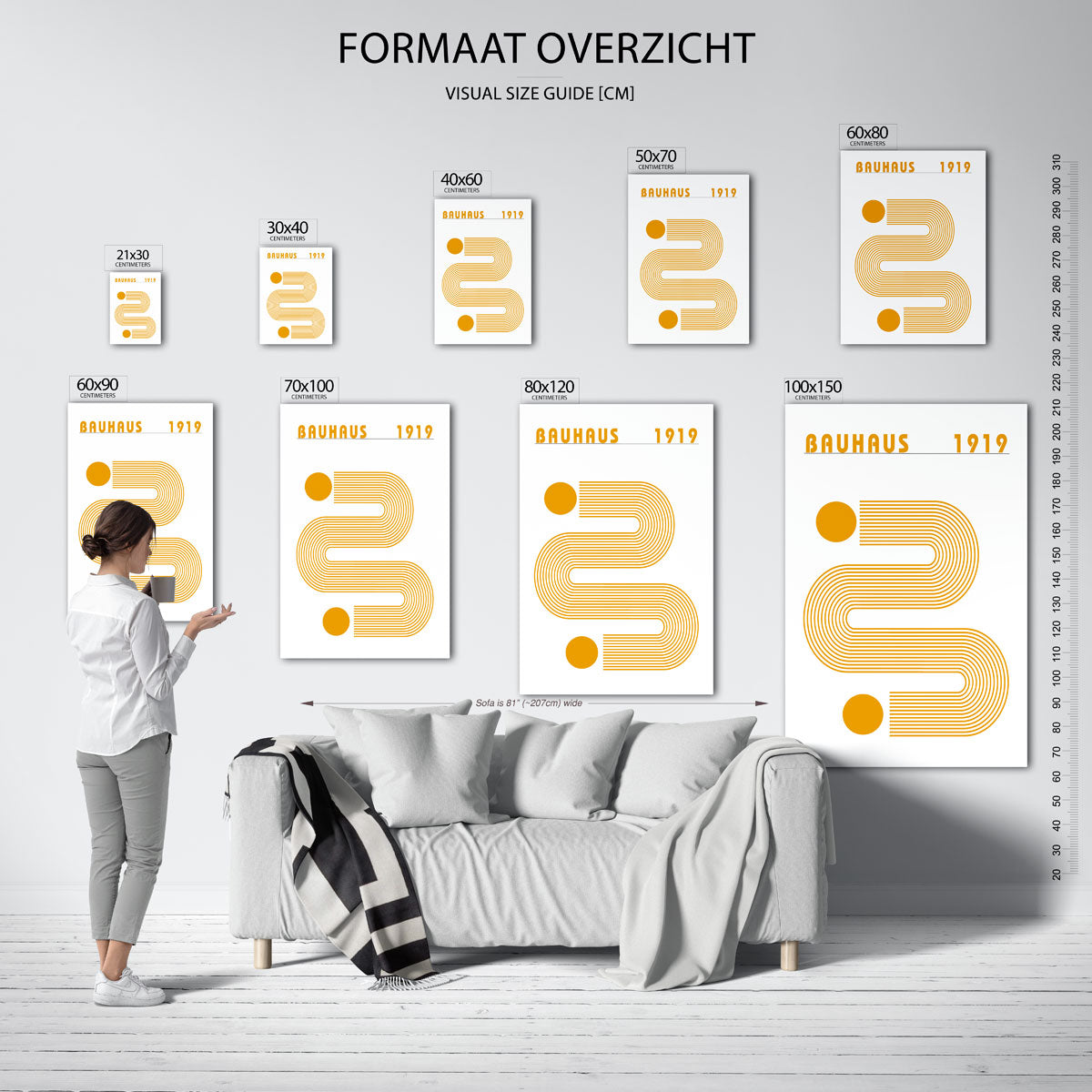 Lijnenspel en vormen Poster