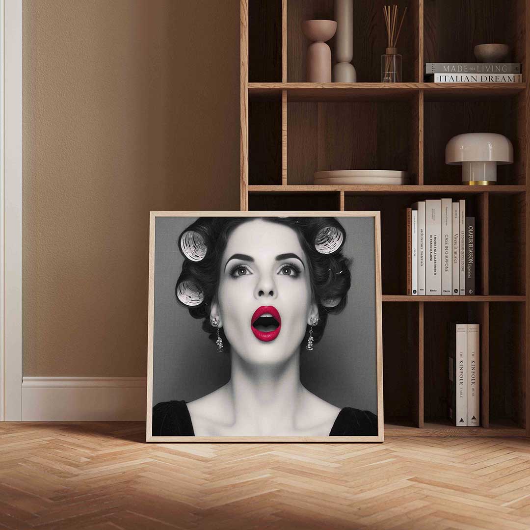 Vrouw met rode lippen Poster