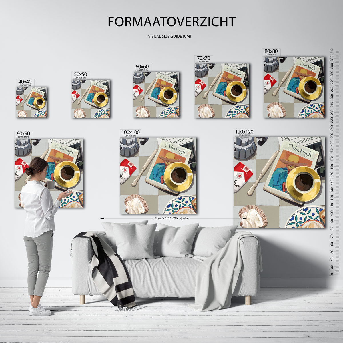 Stilleven met koffie en boek Poster