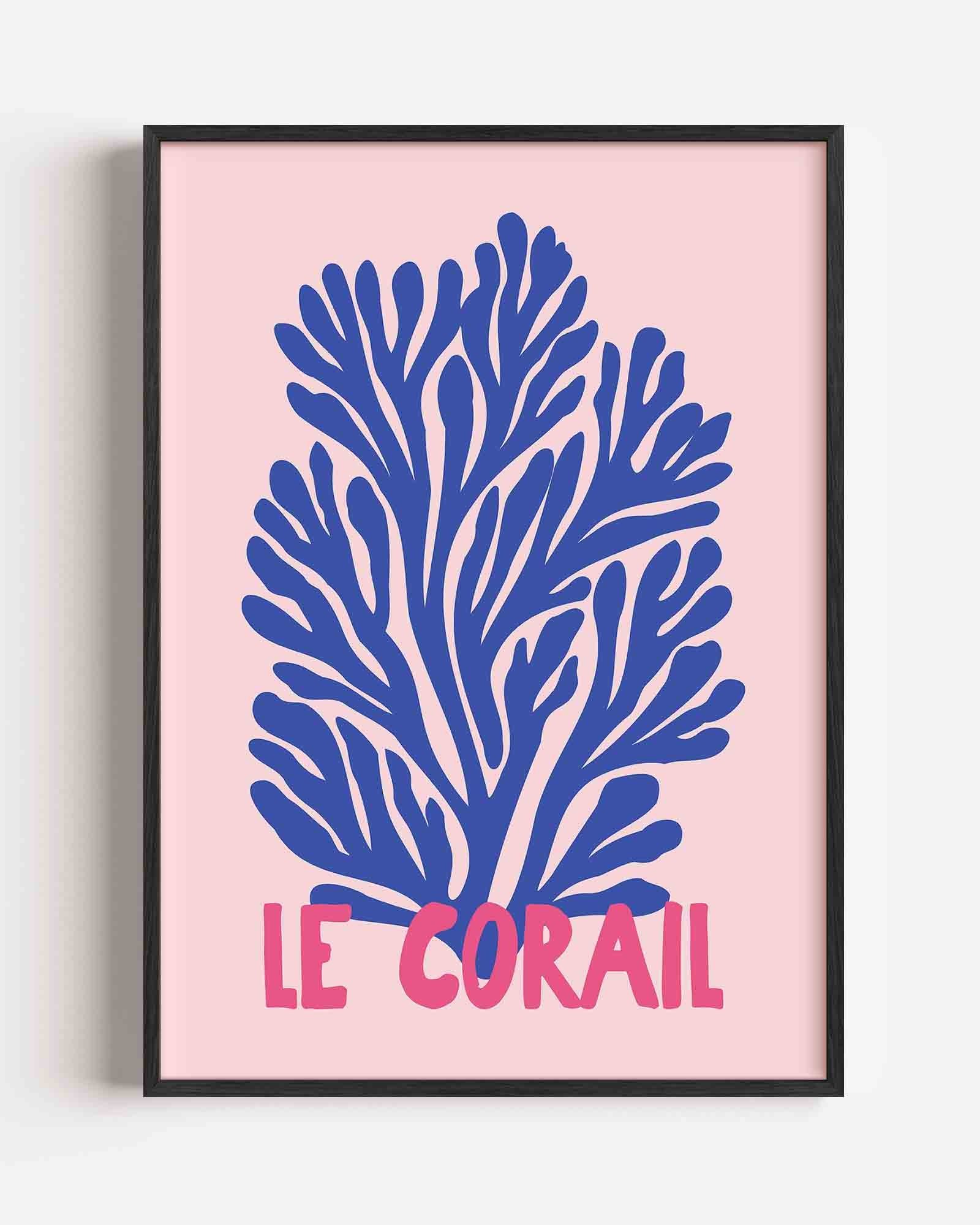 Blauw koraal Poster