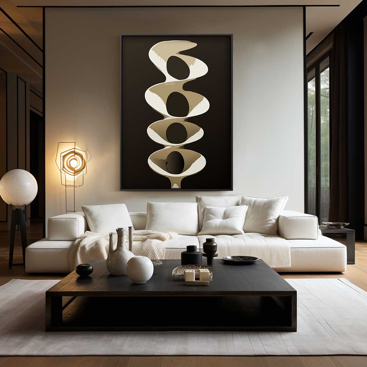 Abstracte Spiralen Kunstwerk-canvas-dibond-plexiglas-wanddecoratie-WallArtistic