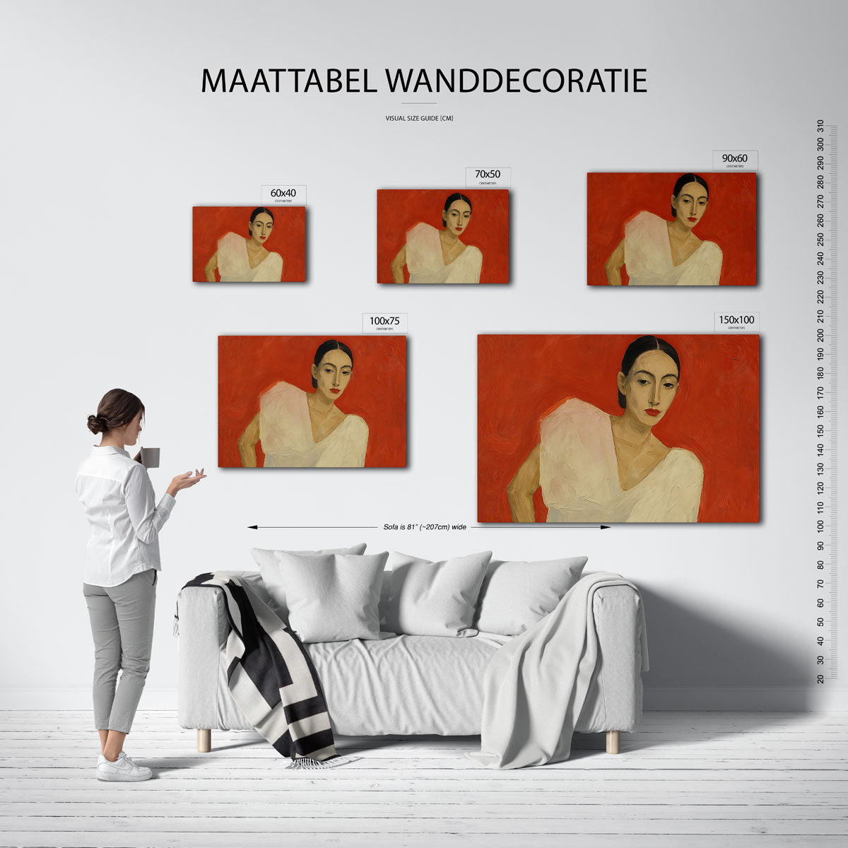Vrouwelijk portret Kunstwerk