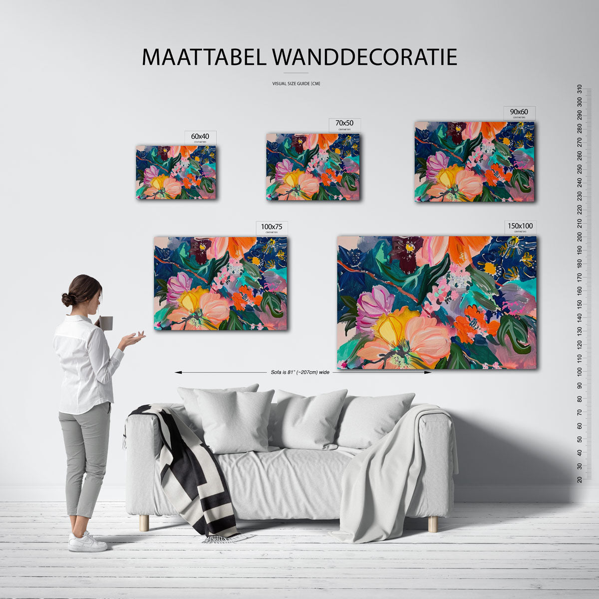Kleurrijke bloemenpracht Kunstwerk