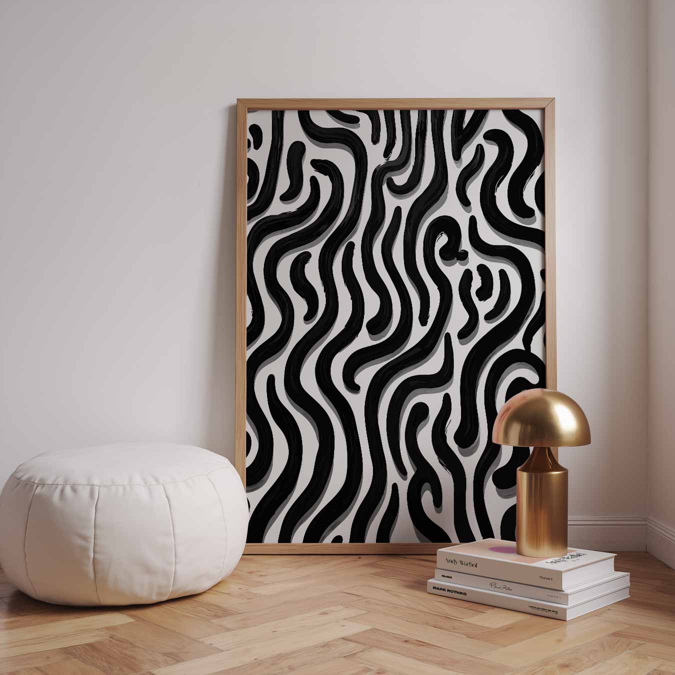 Stijlvolle Zebra Strepen Poster-WallArtistic